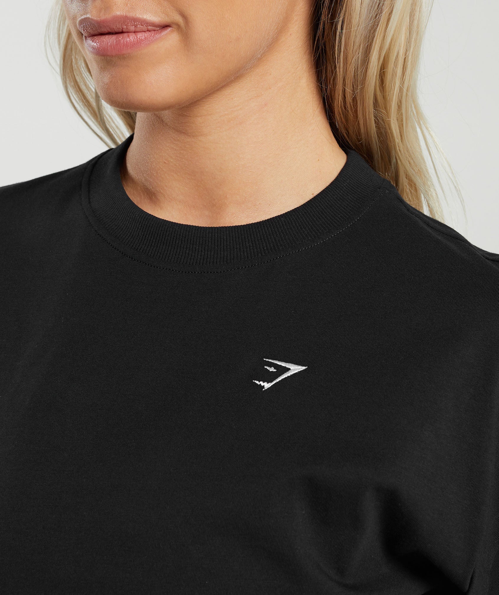 Lifting Longline T-Shirt Dress in Black - view 5