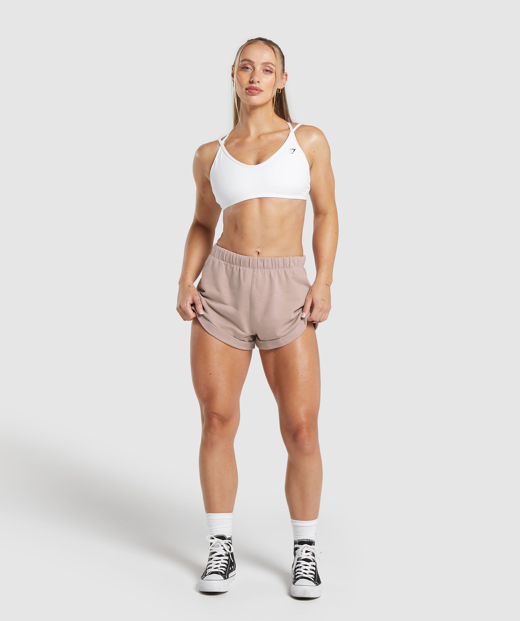 Lifting Loose Shorts in Stone Pink - view 4