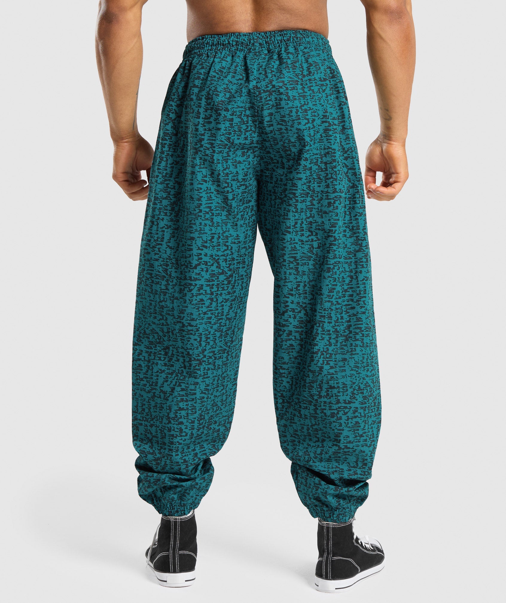 Lifting Oversized Printed Woven Joggers