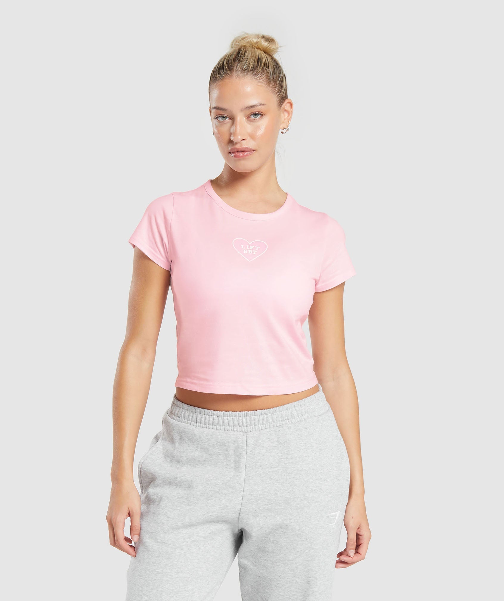 Love Hearts Crop Top in Dolly Pink - view 1