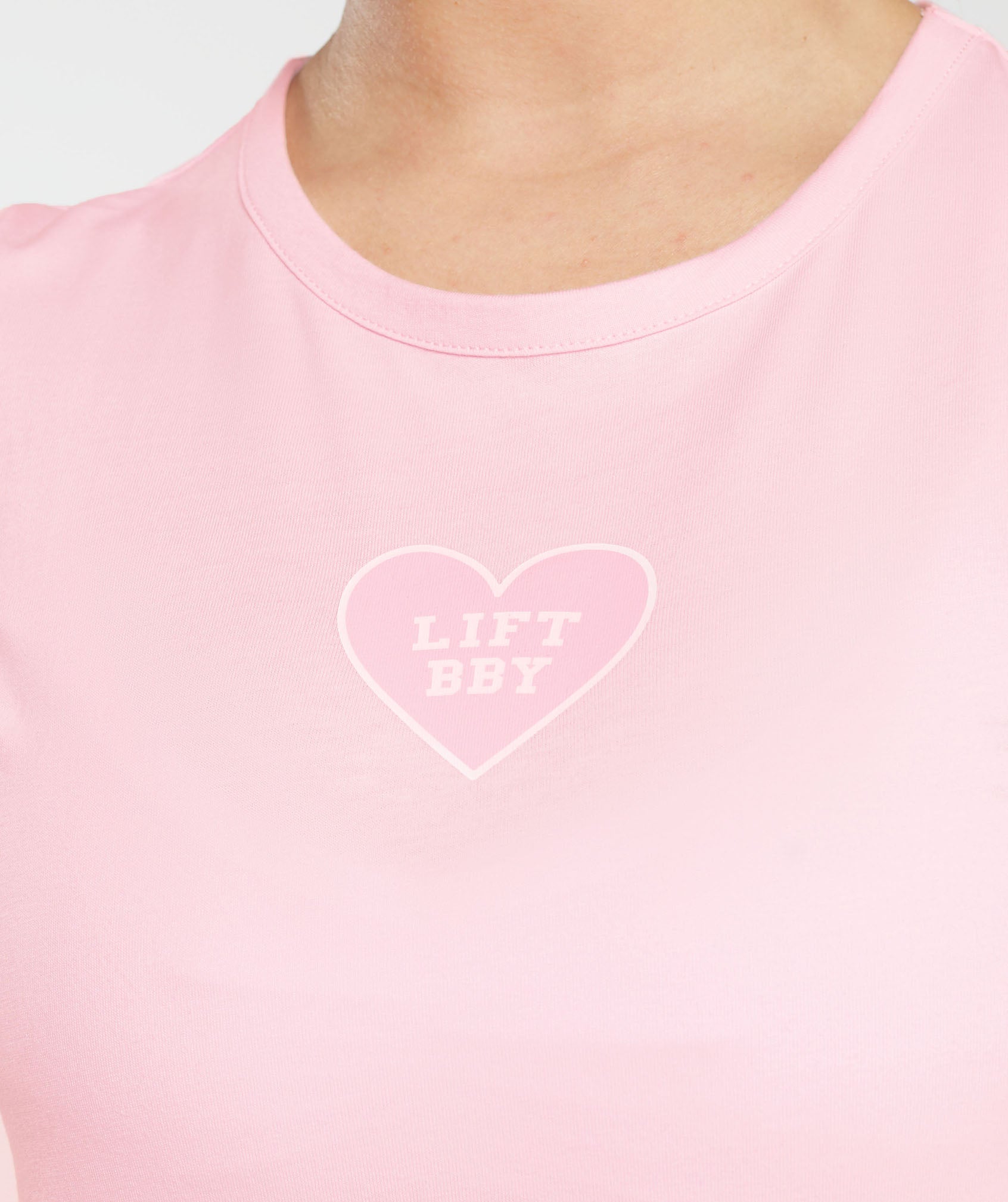 Love Hearts Crop Top in Dolly Pink - view 5