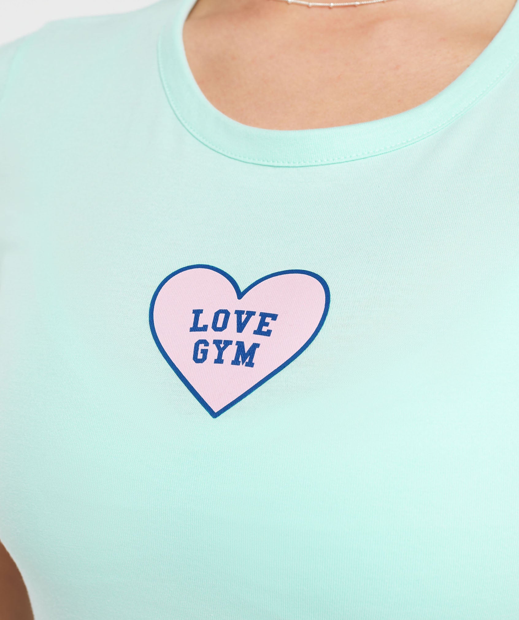 Love Hearts Crop Top in Serene Blue - view 6