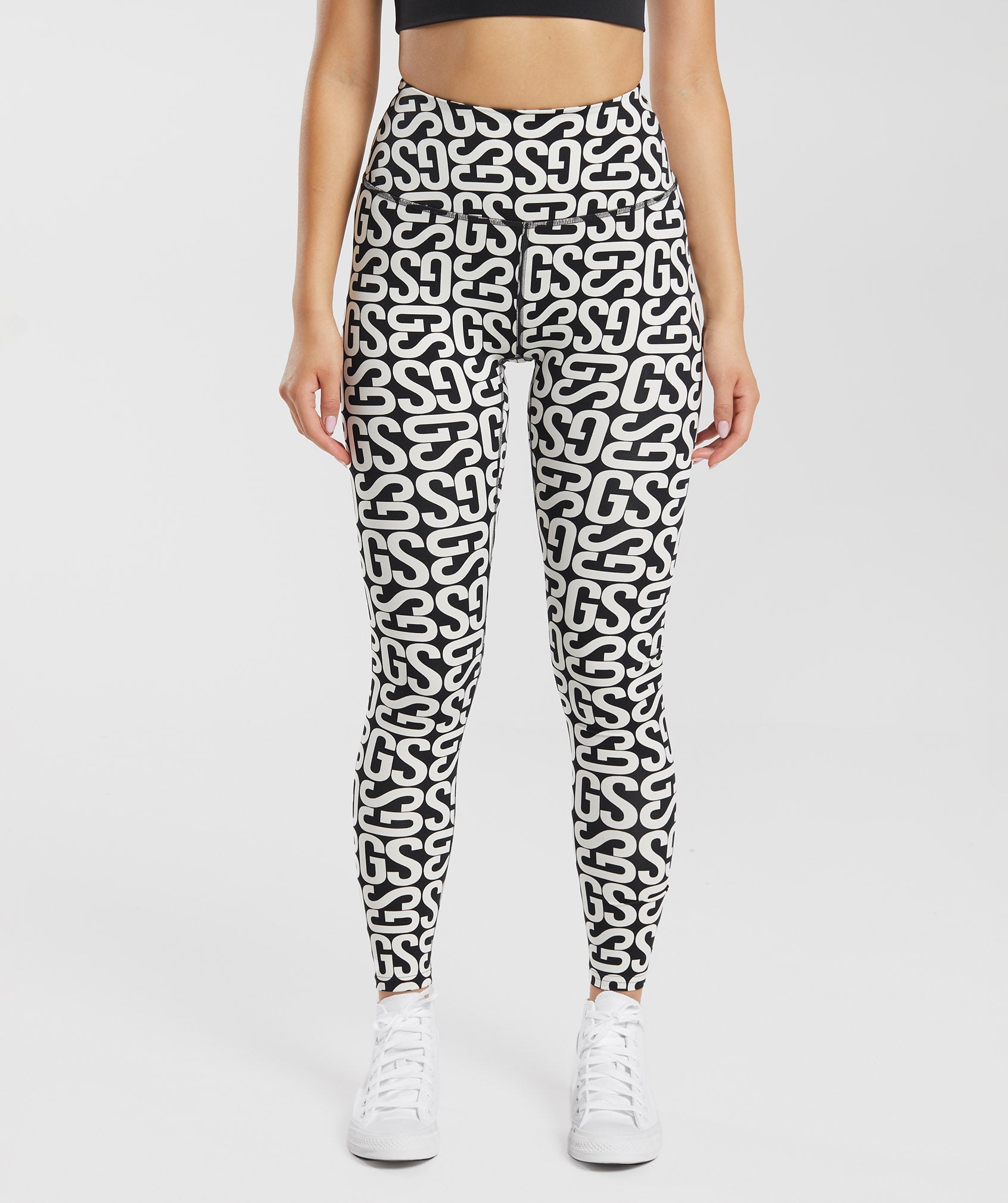 Monogram Leggings in Black - view 1