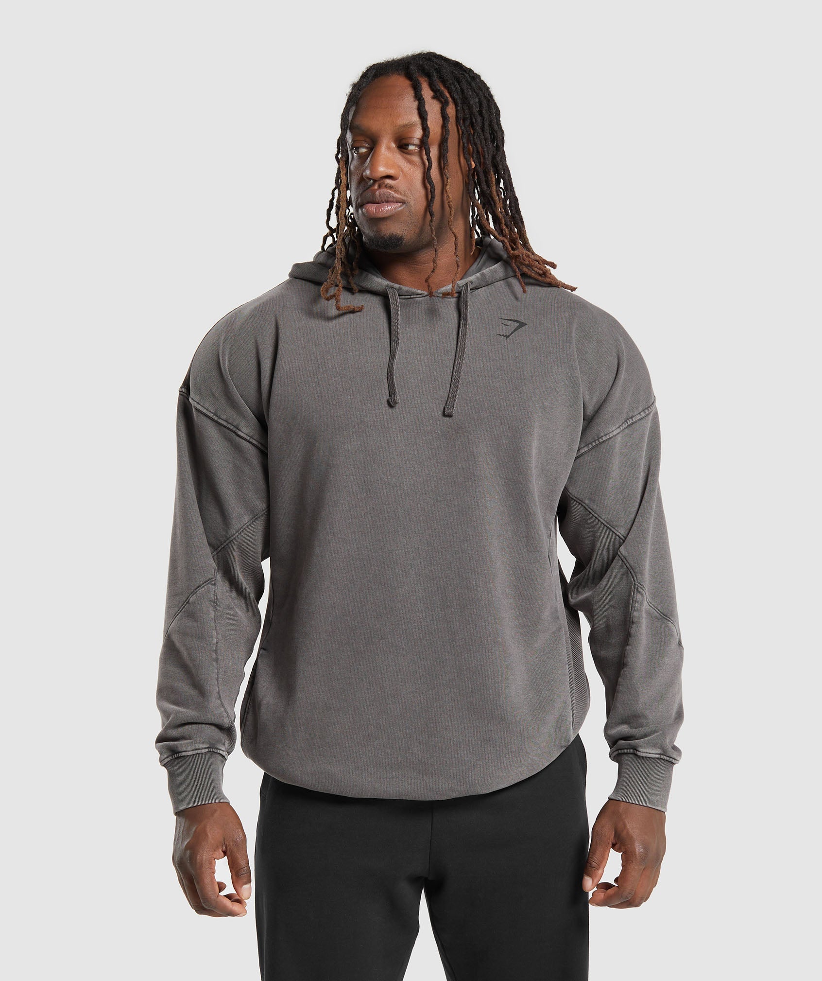 Power Washed Hoodie in Onyx Grey - view 3