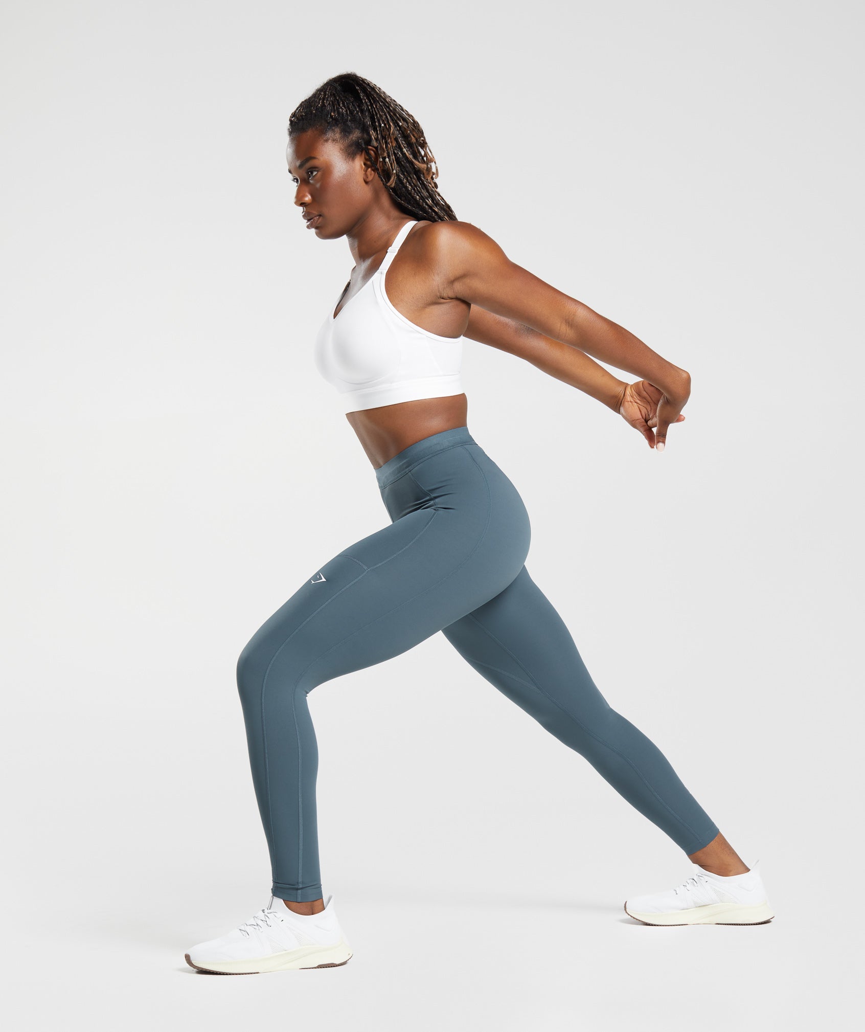 Running Leggings in Smokey Teal - view 4