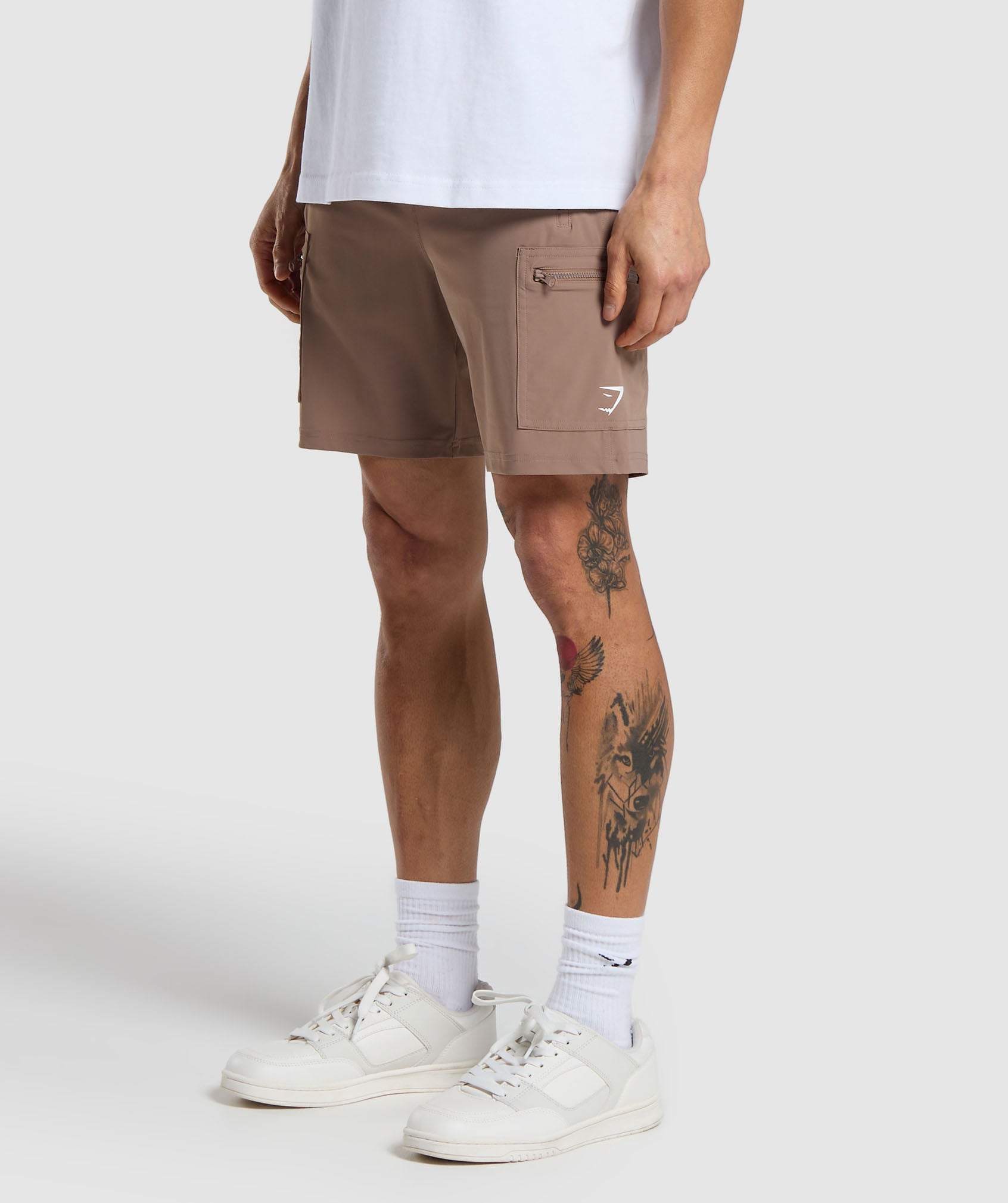 Rest Day 6" Cargo Shorts in Mocha Mauve - view 1