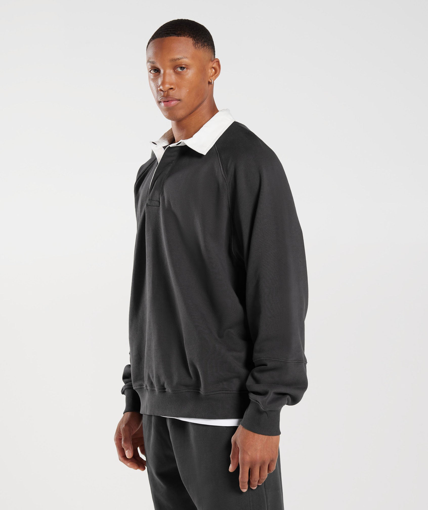 Rest Day Essentials Sweat Polo in Onyx Grey - view 3