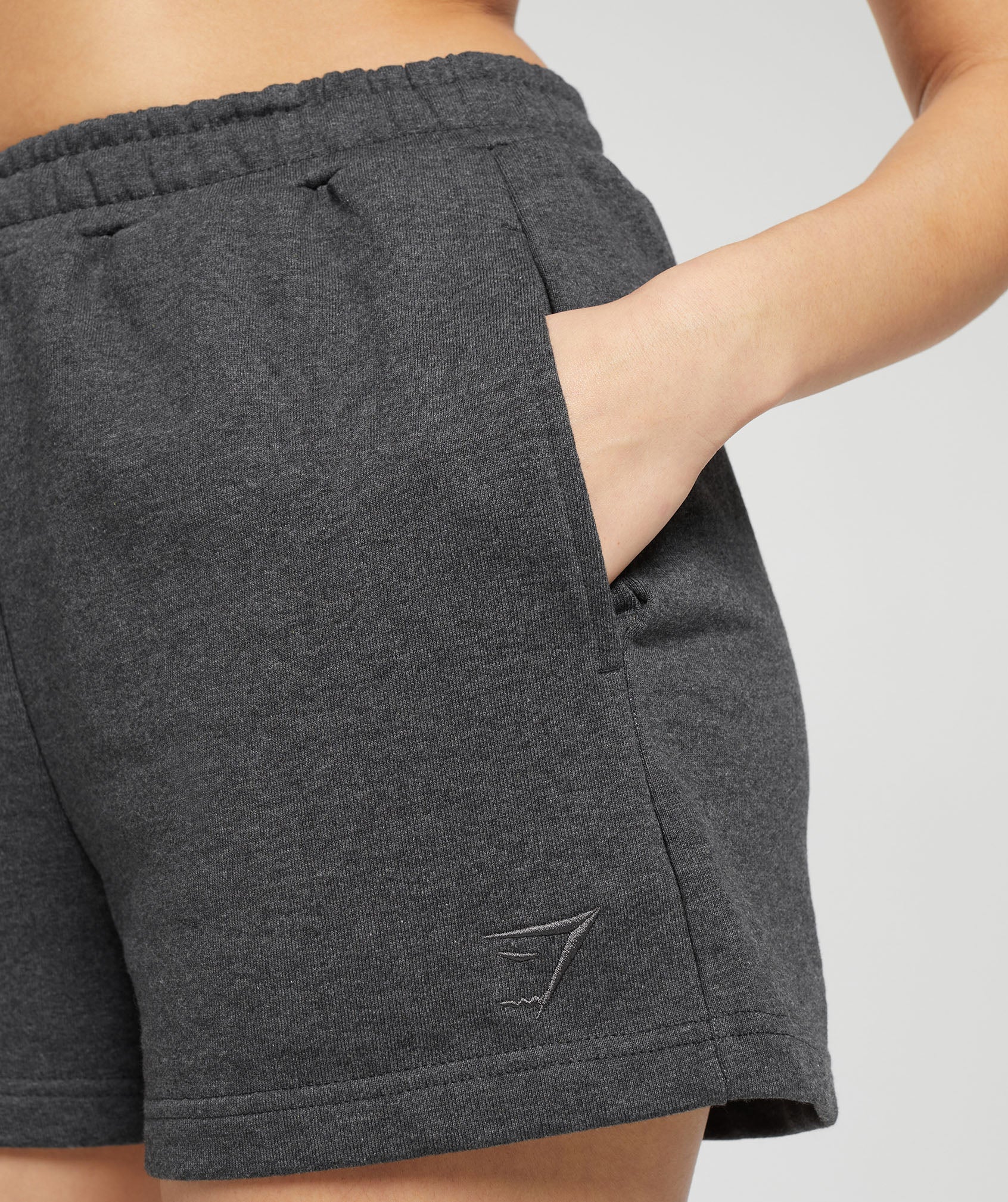 Rest Day Sweat Shorts in Black Core Marl - view 6