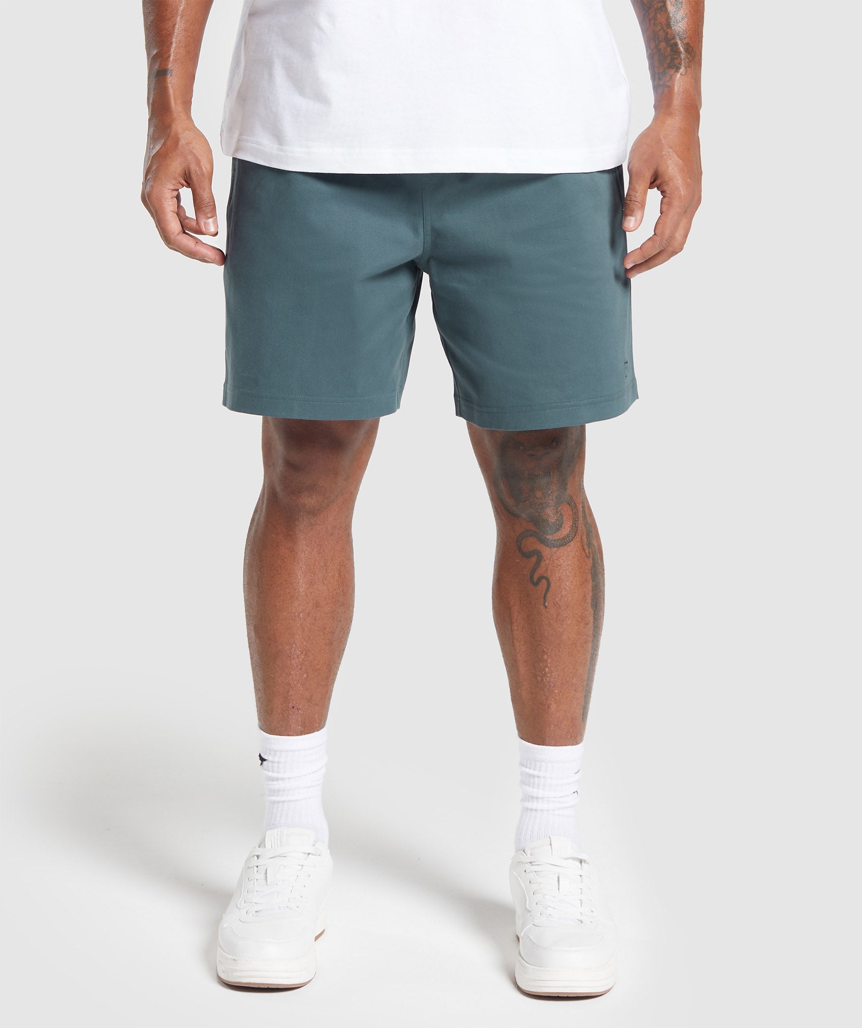 Rest Day Woven Shorts in Smokey Teal - view 1