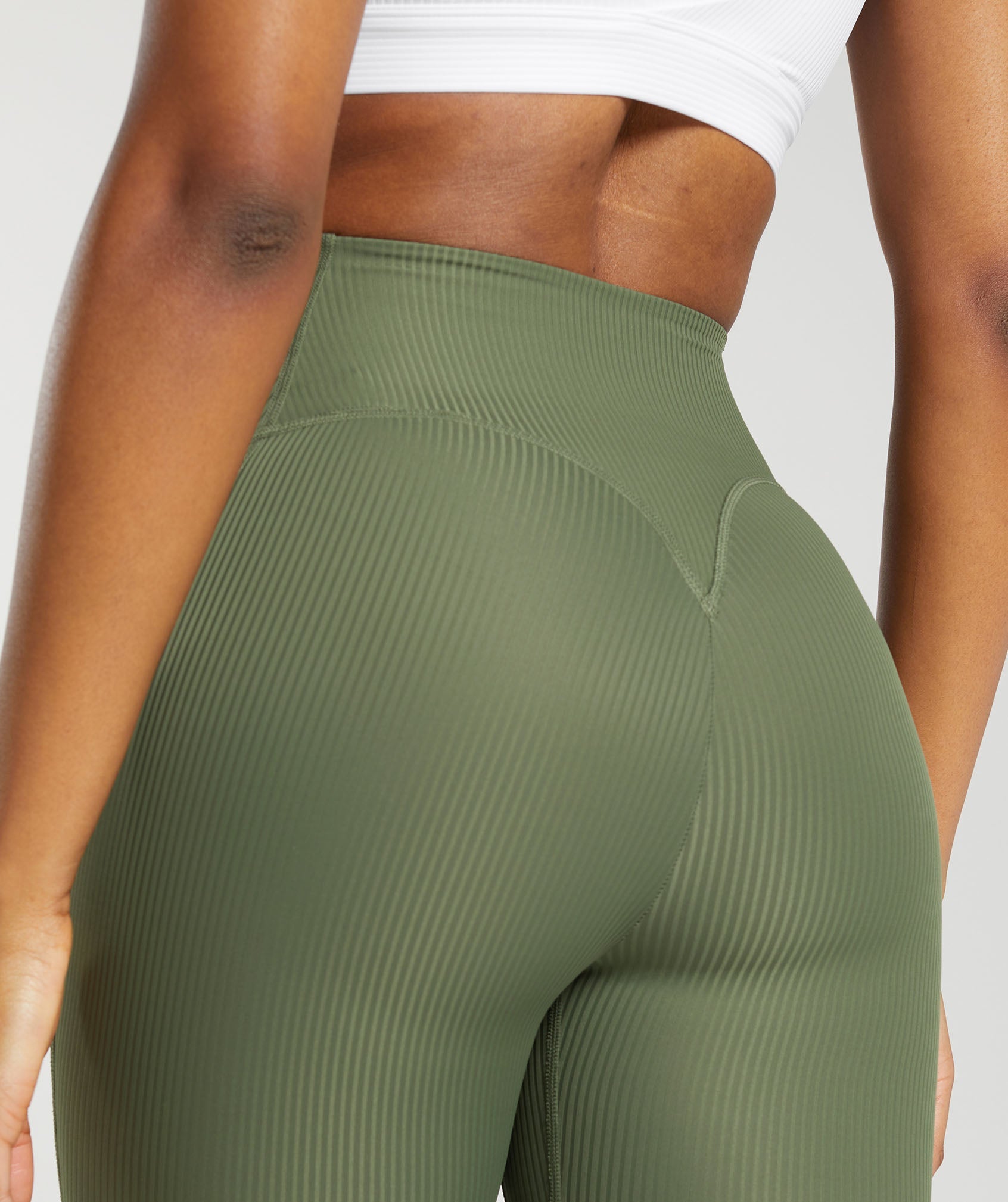 Ribbed Legging in Core Olive - view 6