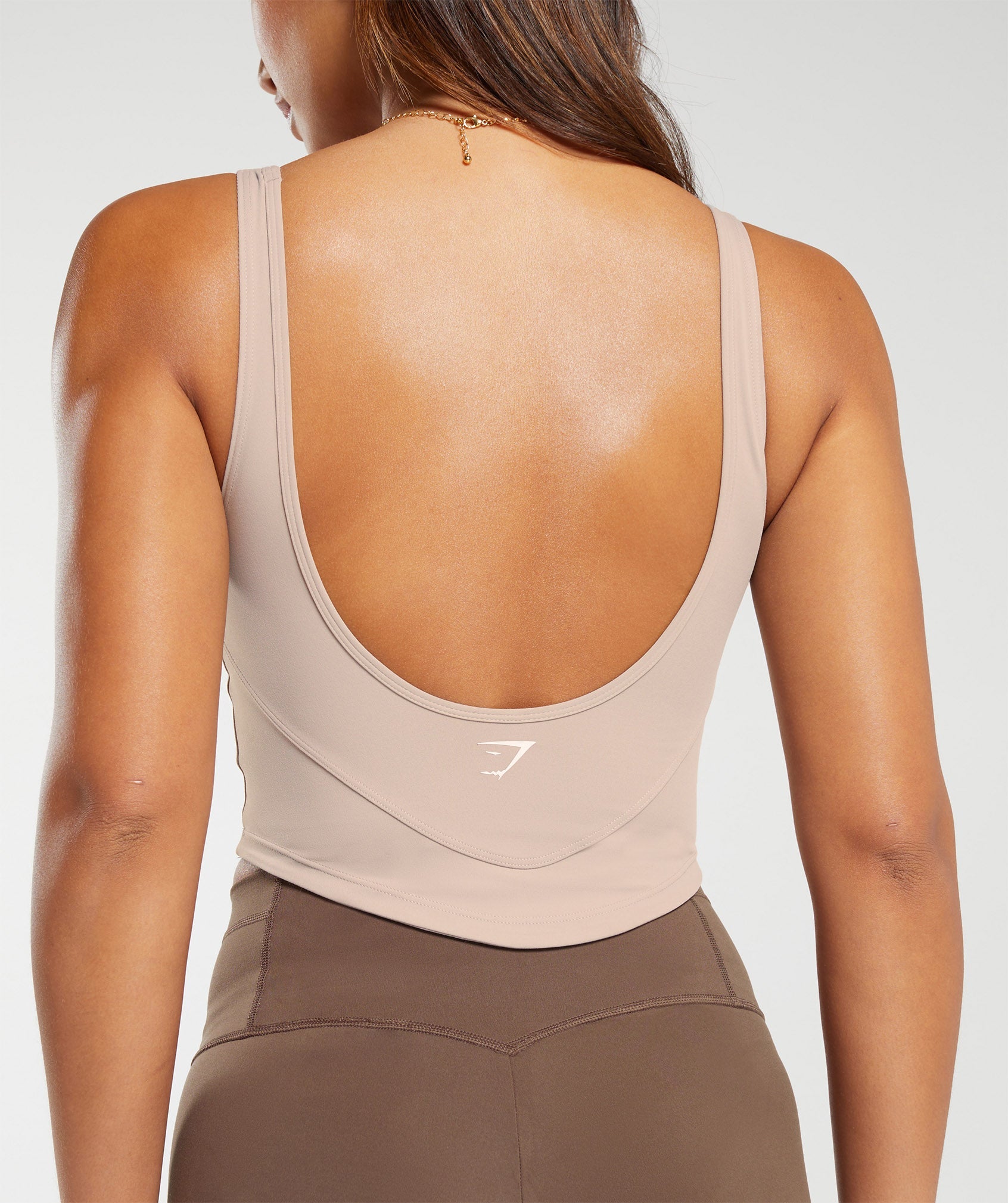 Scoop Back Crop Tank in Stone Pink - view 6