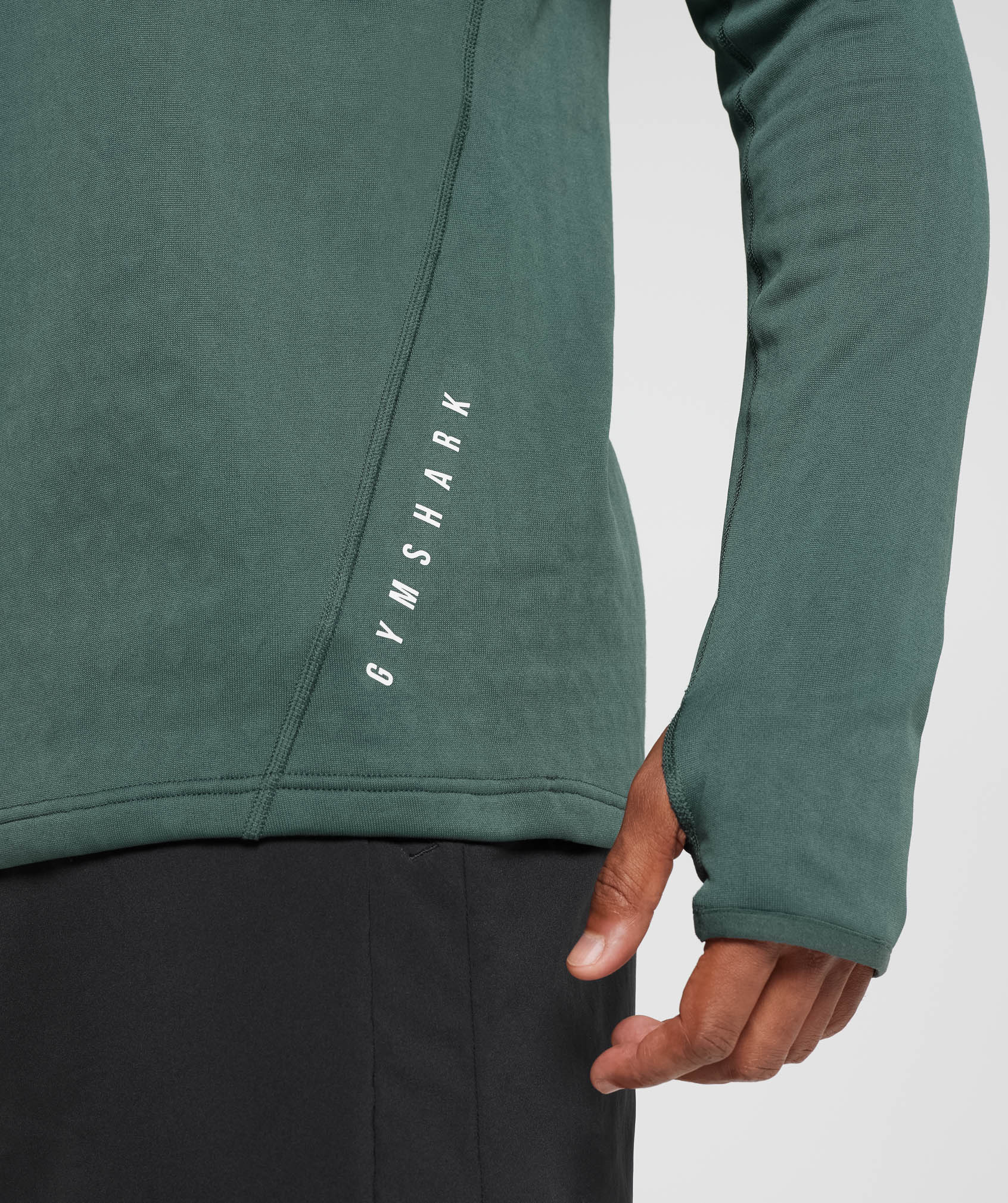 Sport 1/4 Zip in Fog  Green - view 6