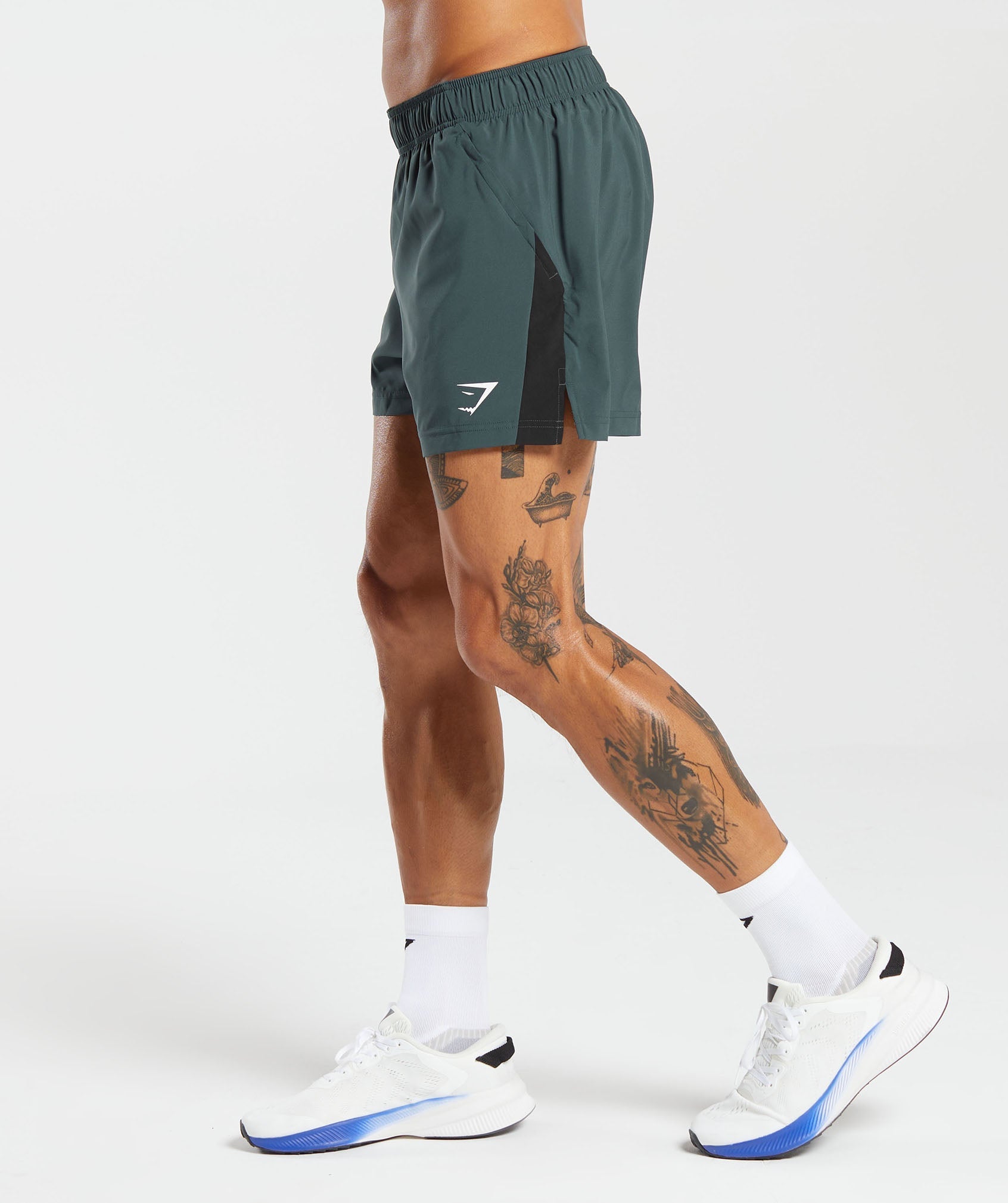 Sport 5" Shorts in Fog Green/Black - view 3