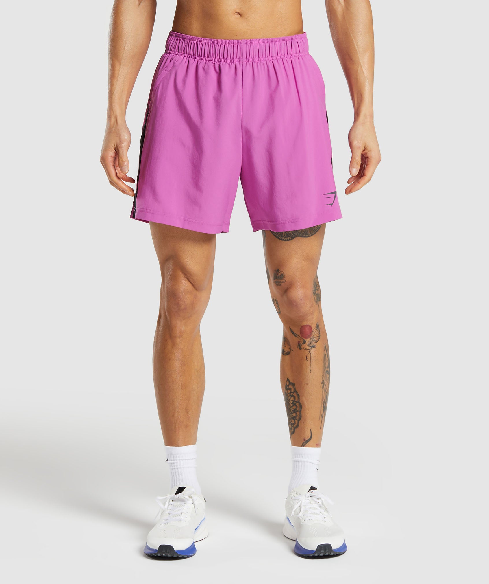 Sport 7" Shorts in Shelly Pink/Black