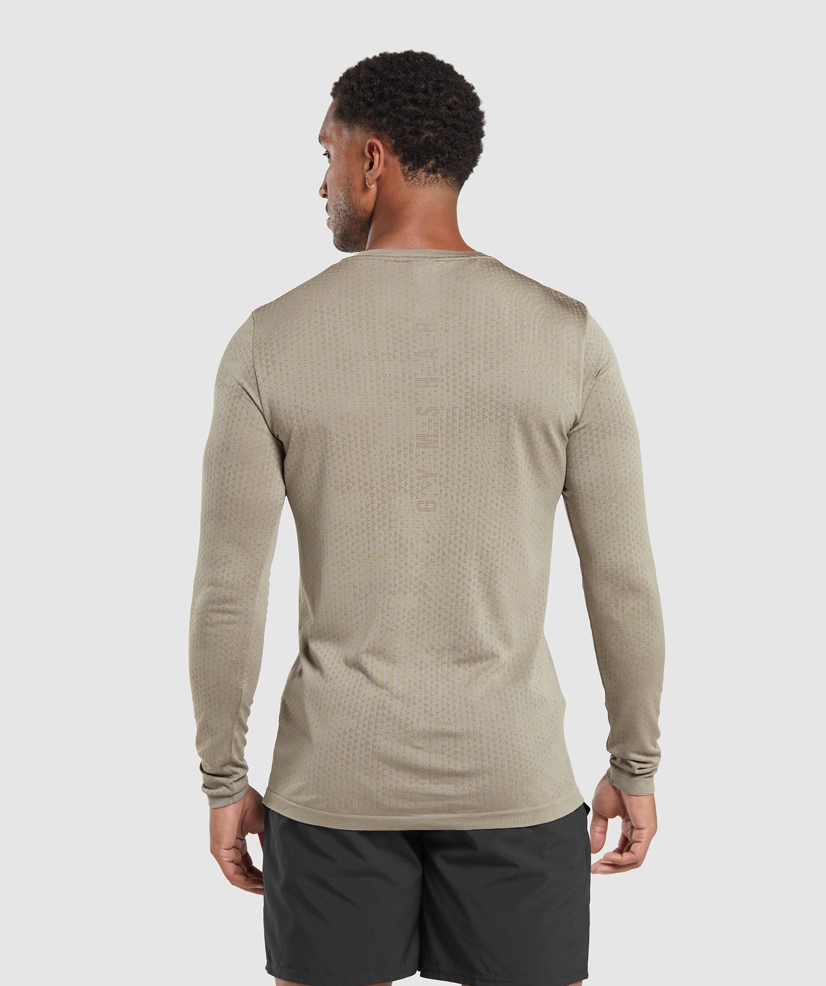 Sport Seamless Long Sleeve T-Shirt in Linen Brown/Camo Brown - view 2