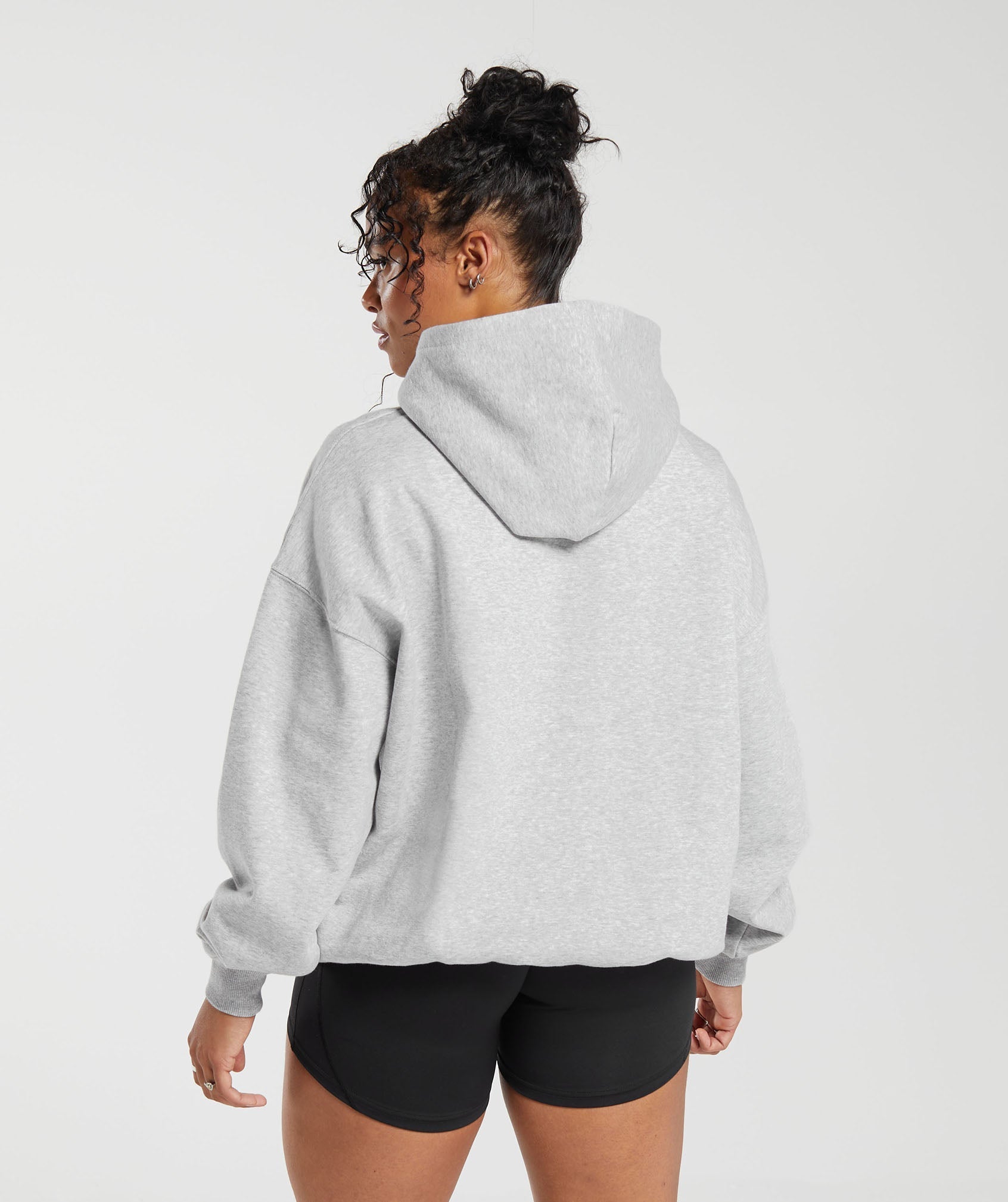 Strength Department Graphic Hoodie in Light Grey Core Marl - view 2