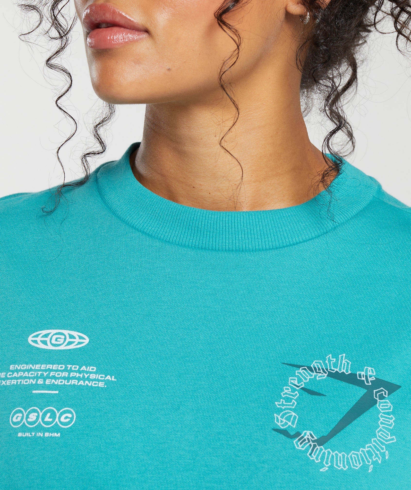 Strength & Conditioning Oversized Sweatshirt in Artificial Teal - view 6