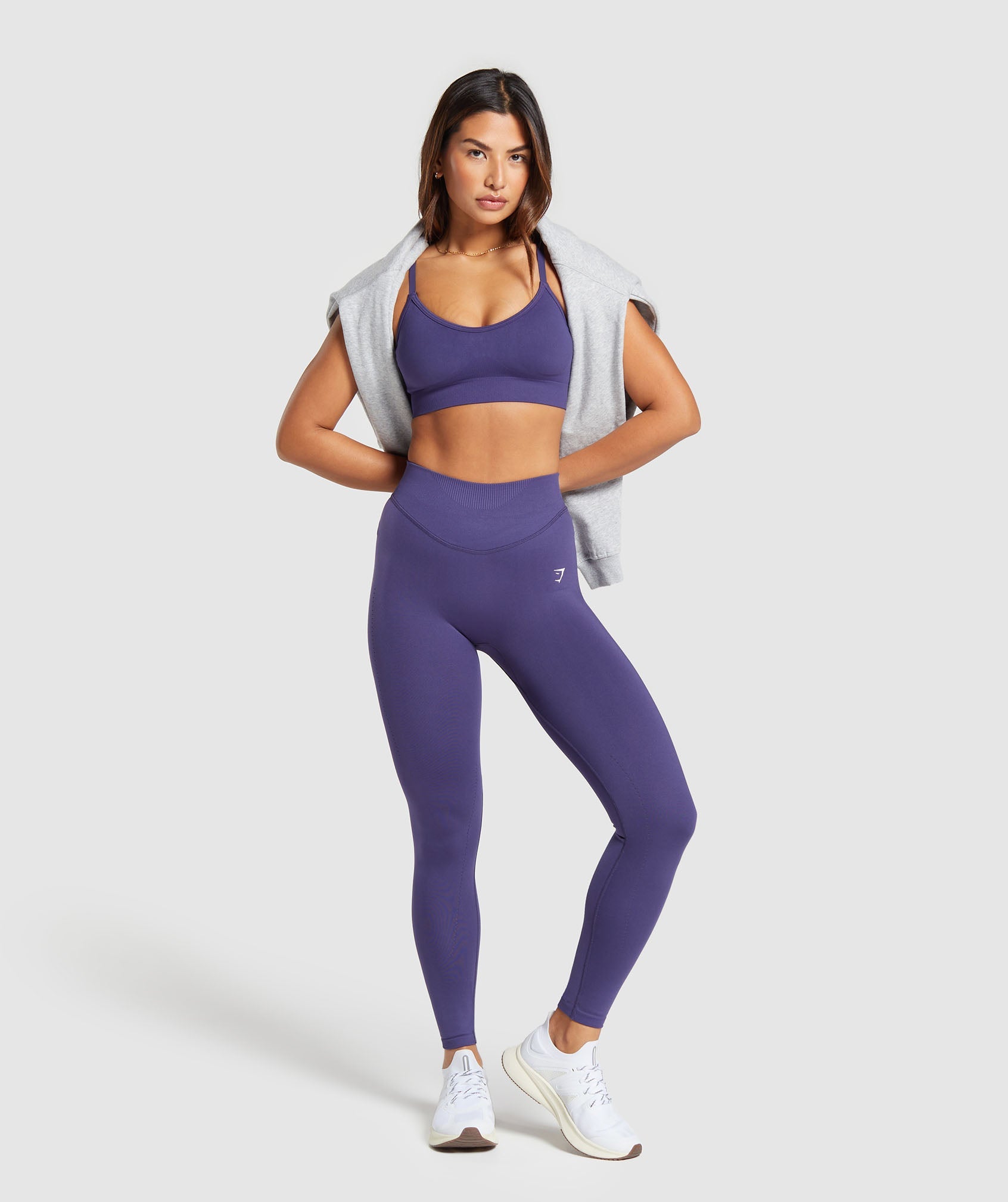 Sweat Seamless Leggings in Galaxy Purple - view 4