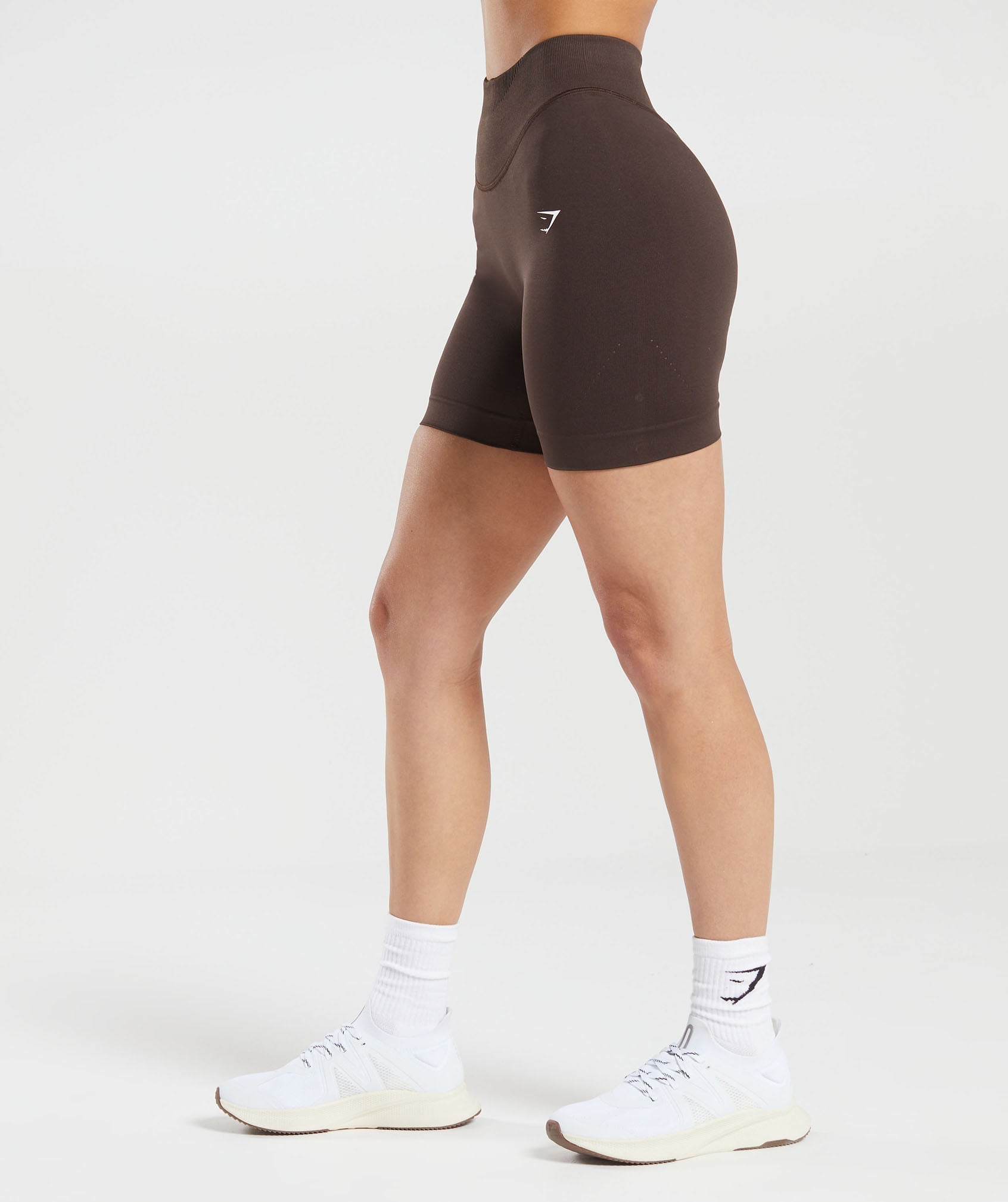 Sweat Seamless Shorts in Shadow Brown - view 3