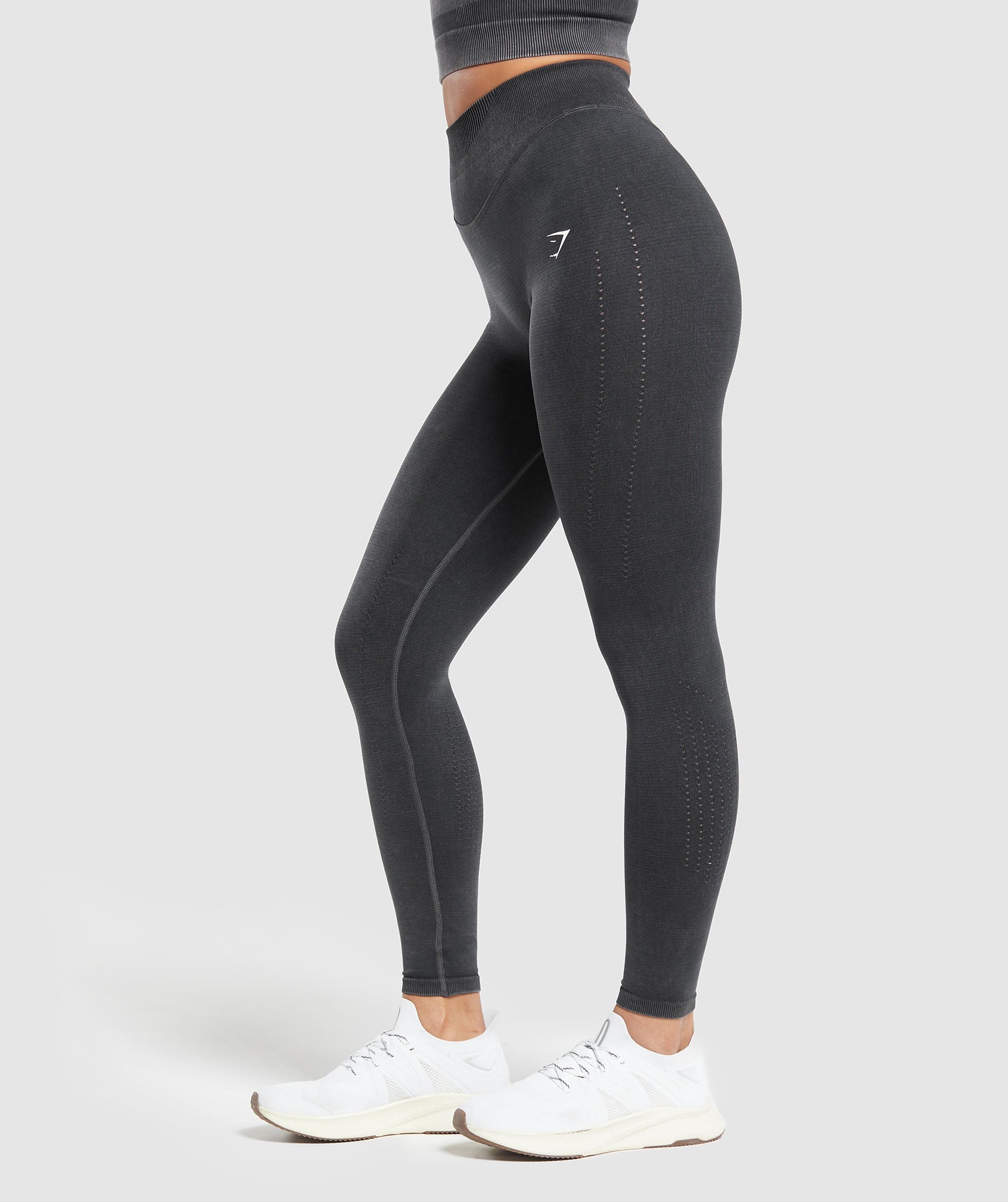 Sweat Seamless Washed Leggings in Black - view 7
