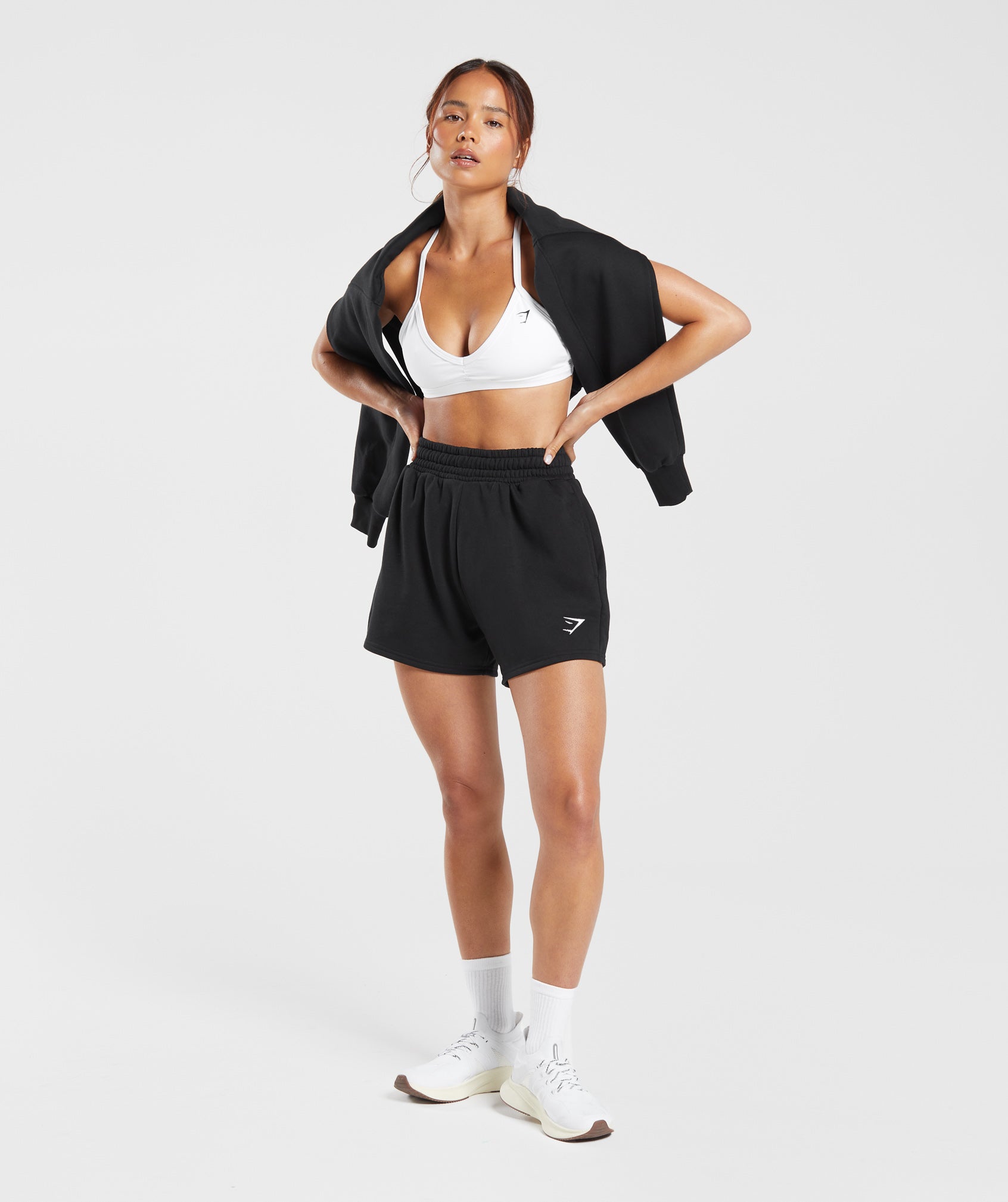 Training Fleece Shorts in Black - view 4