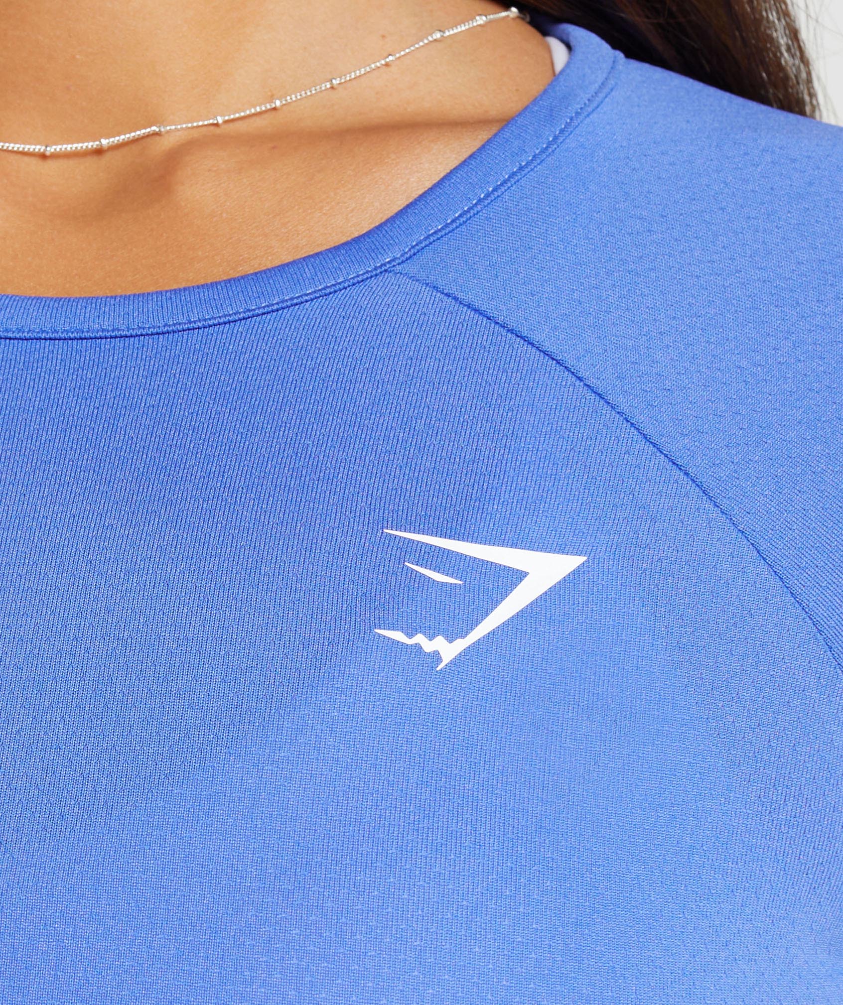 Training Long Sleeve Crop Top in Iris Blue - view 5