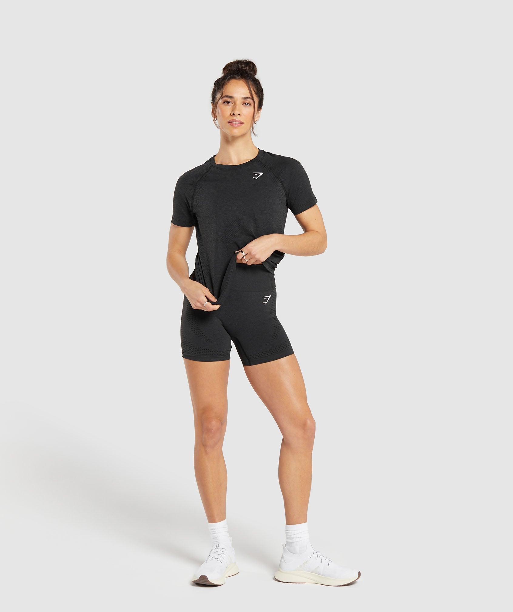 Vital Seamless 2.0 Light T-Shirt in Black Marl - view 4