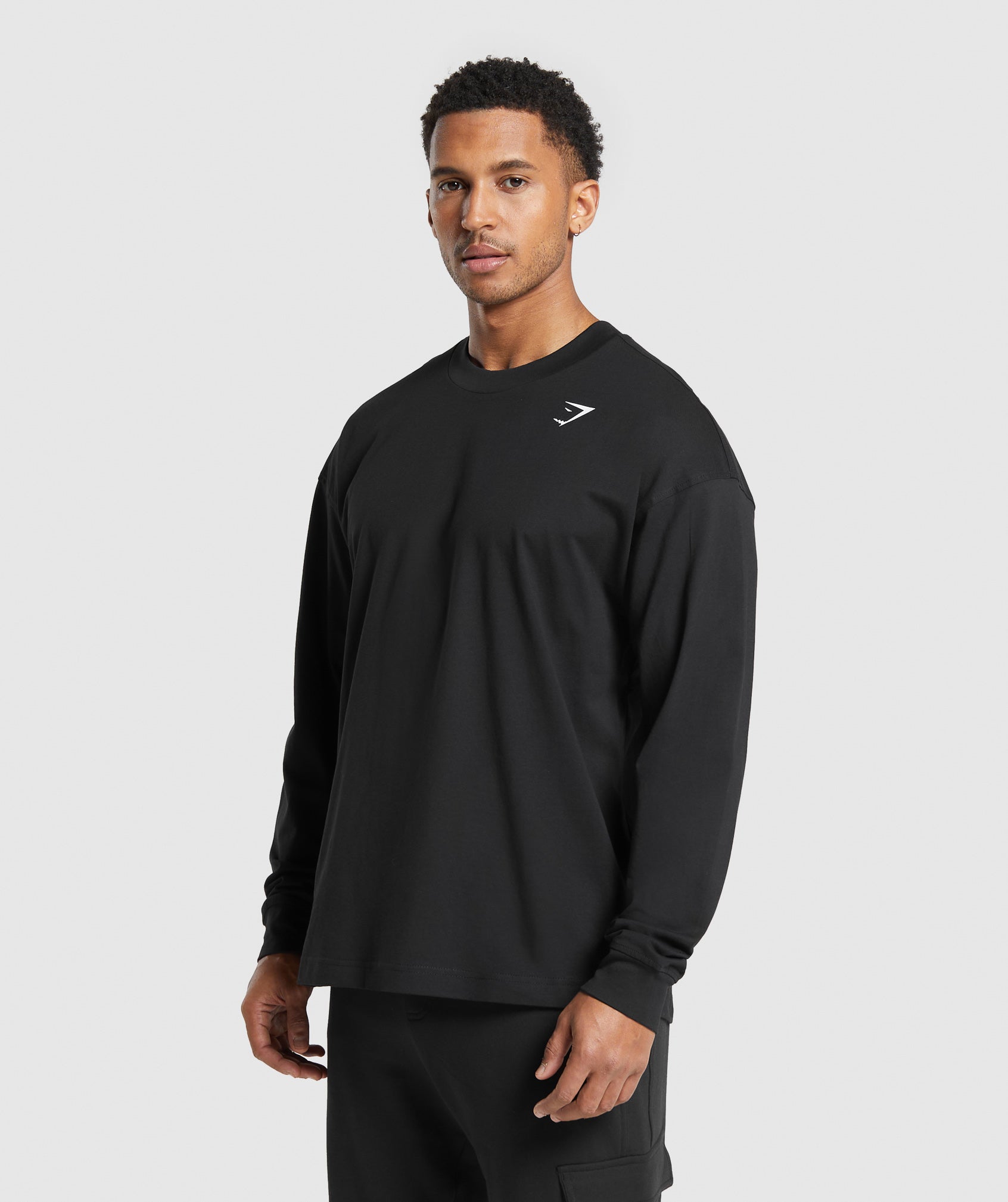 Stacked Long Sleeve T-Shirt in Black - view 3