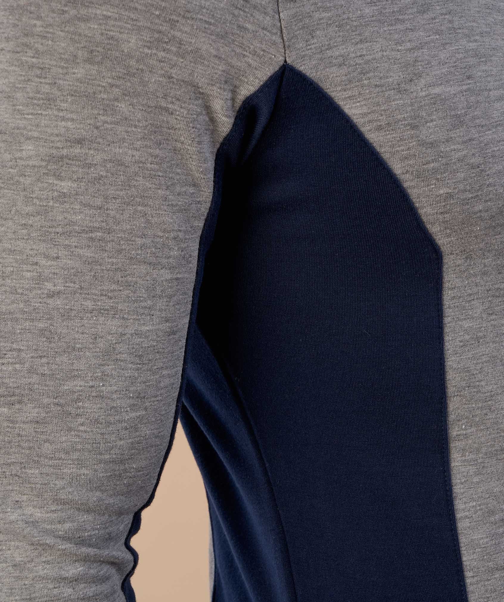 Fit Hooded Top in Grey/Sapphire Blue - view 5