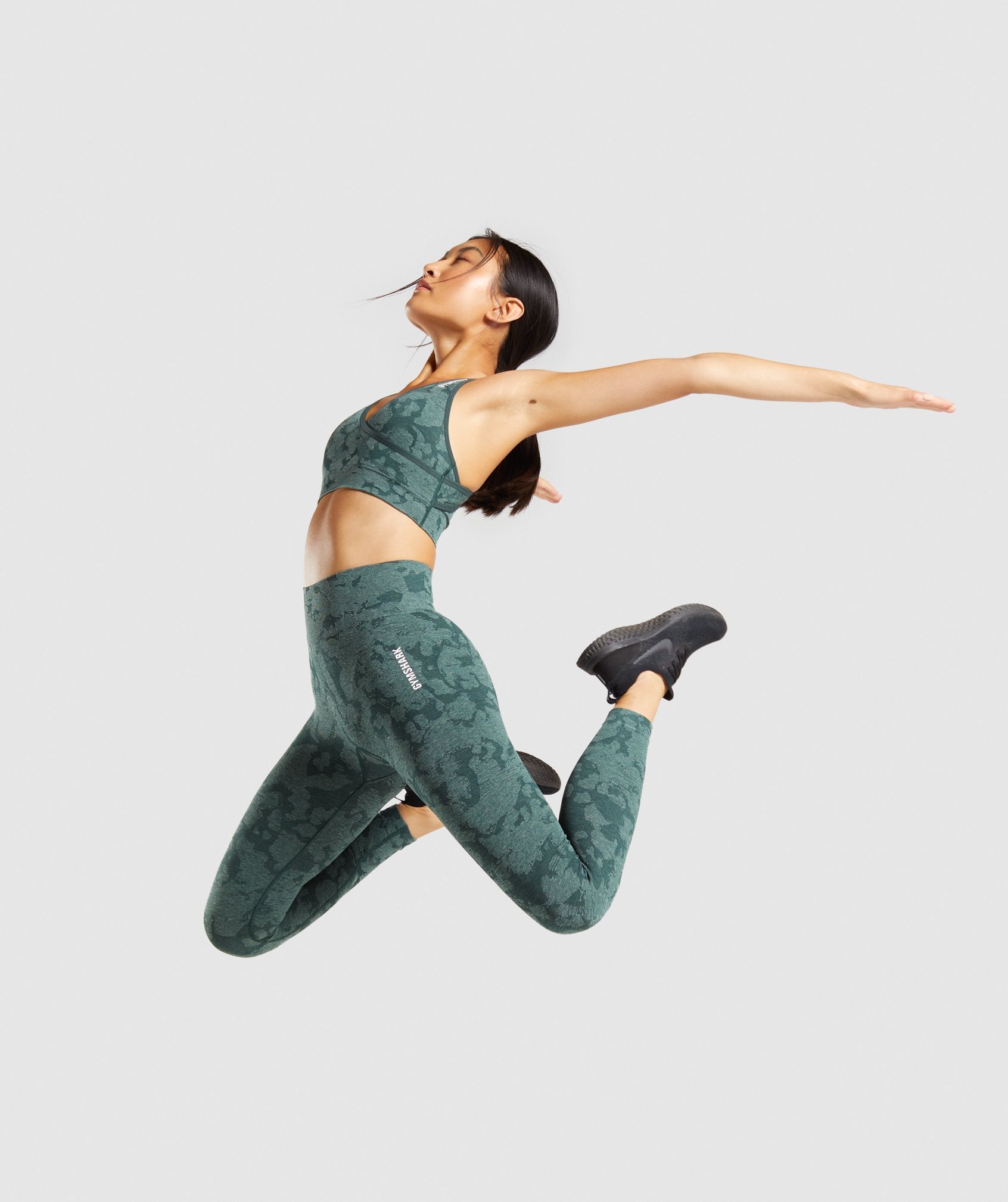 Adapt Camo Seamless Leggings in Dark Green