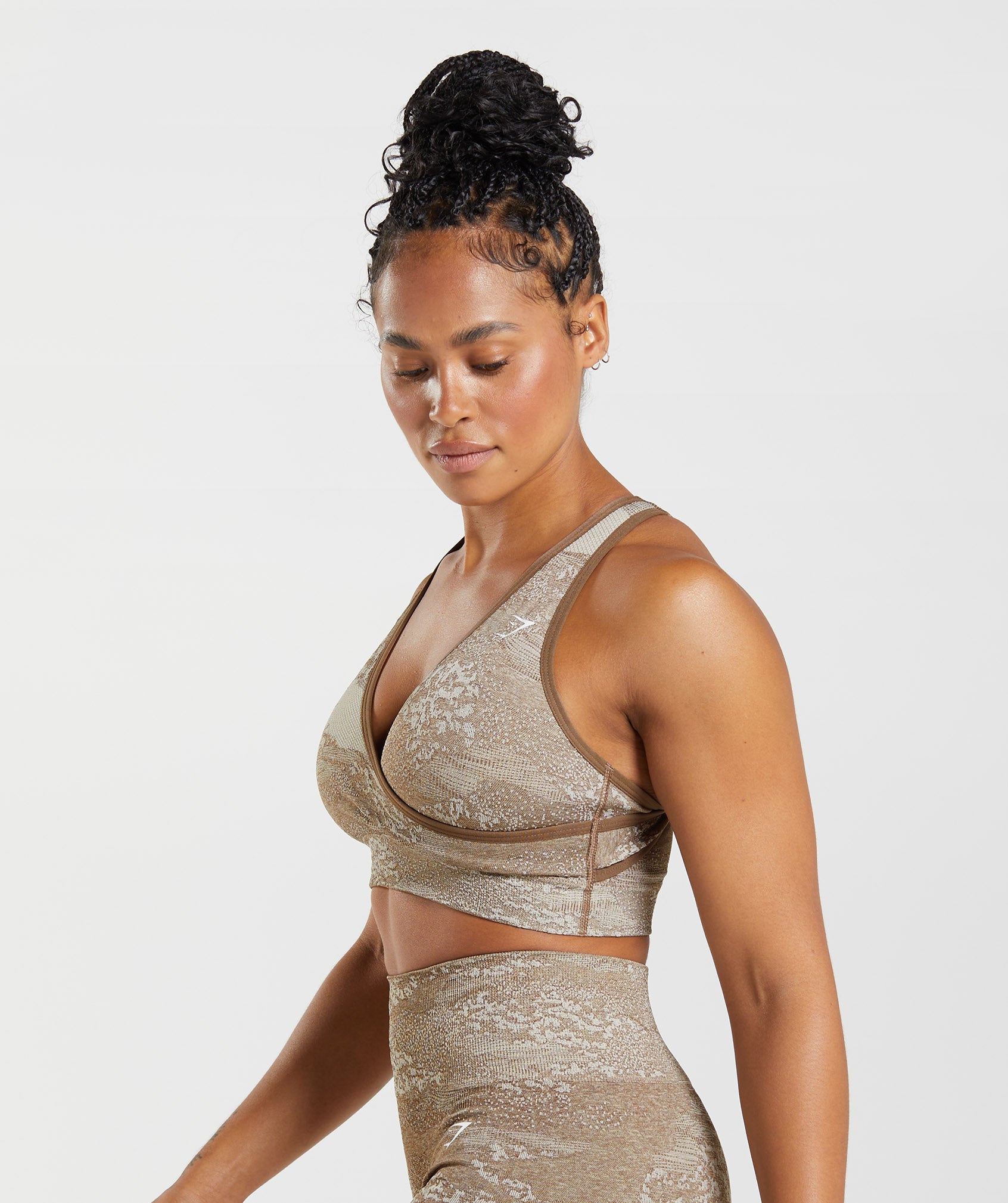 Adapt Camo Seamless Sports Bra in Pebble Grey/Soul Brown - view 3