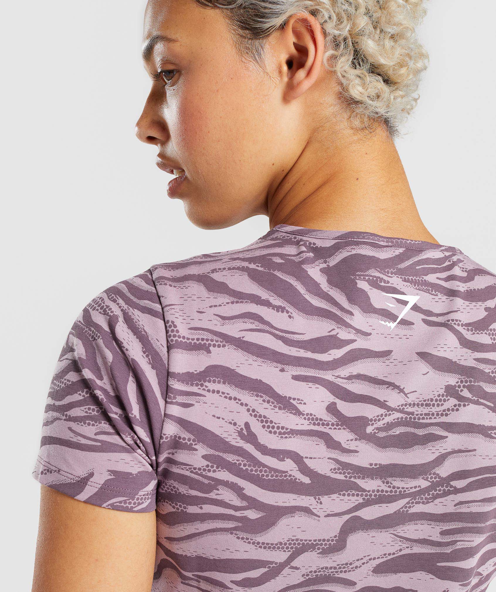 Animal Graphic Crop Top in Purple Print - view 6