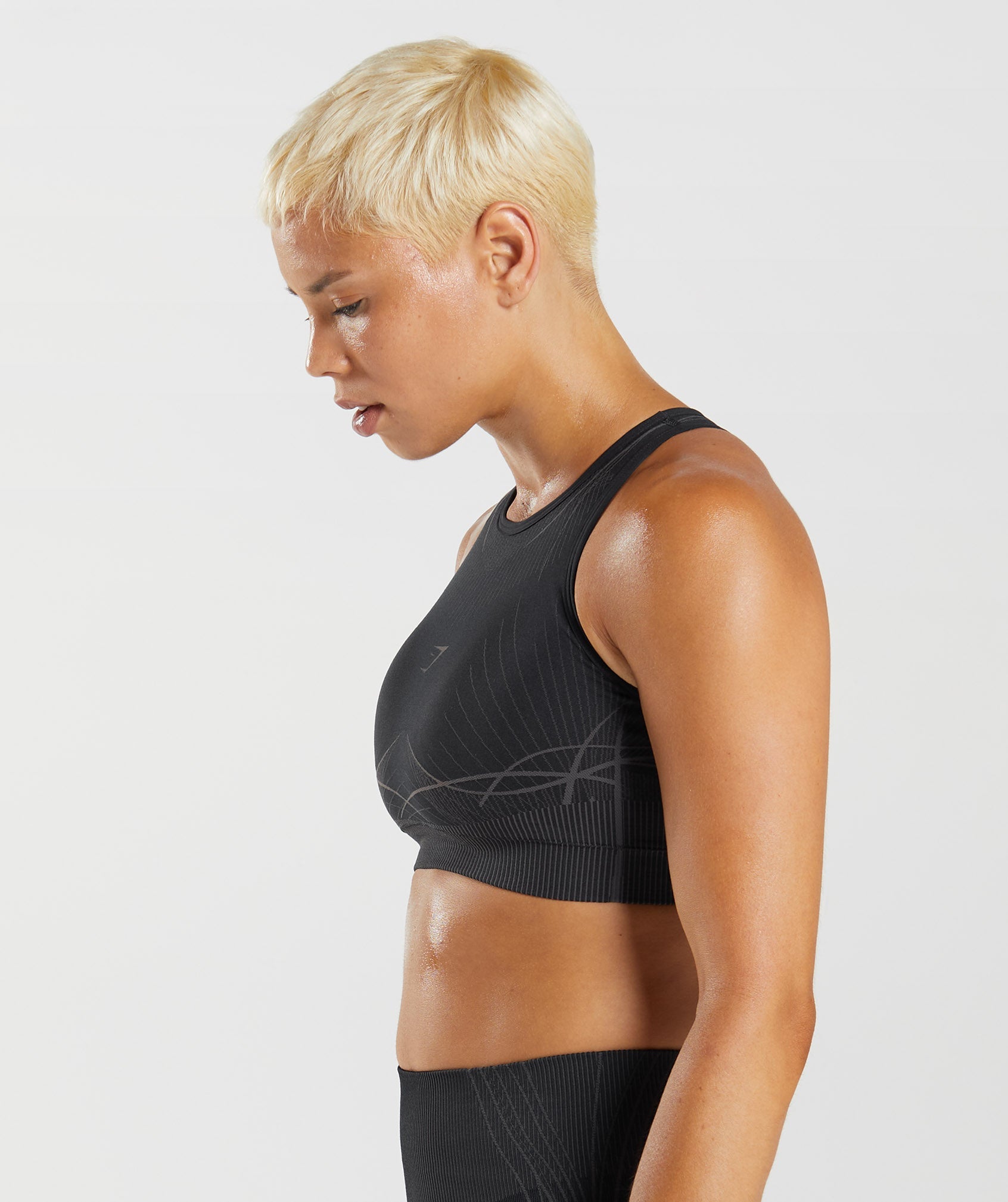 Apex Seamless Sports Bra in Black/Onyx Grey - view 3