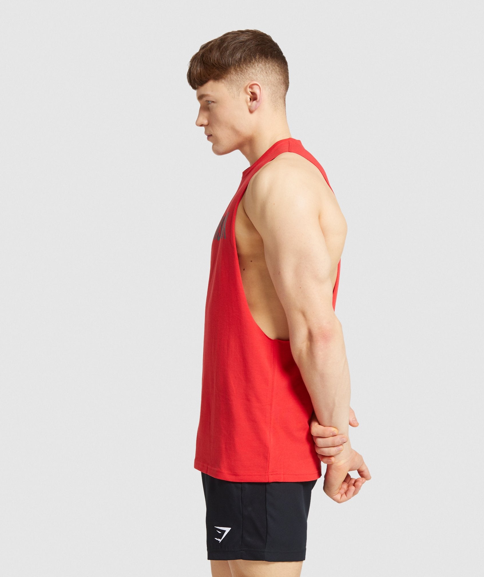 Apex Drop Armhole Tank in Red - view 3