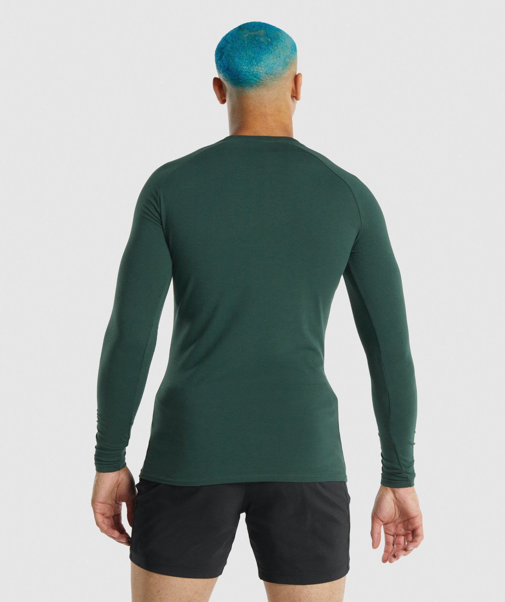 Apollo Long Sleeve T-Shirt in Dark Green - view 3