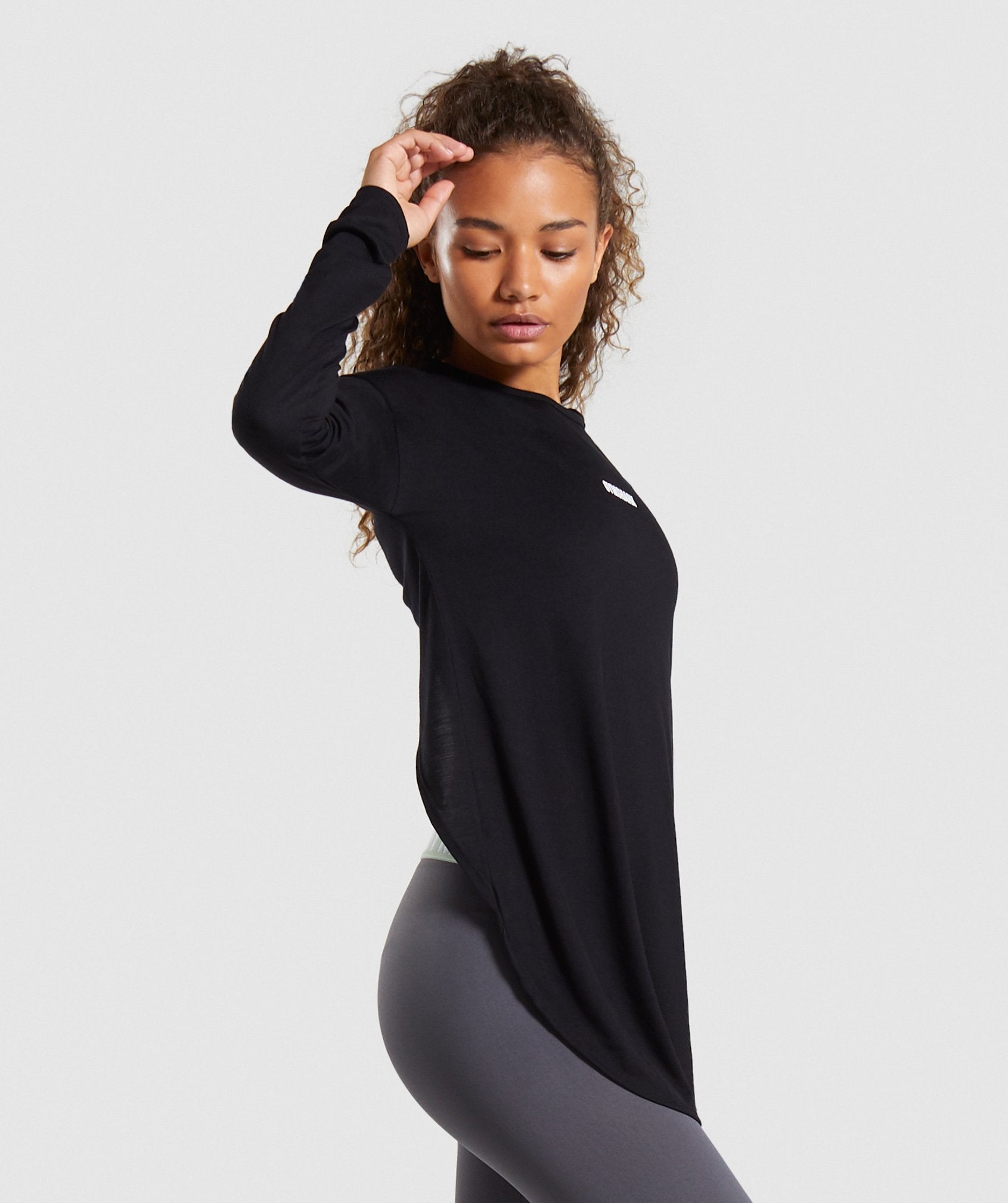 Ark Long Sleeve Top in Black