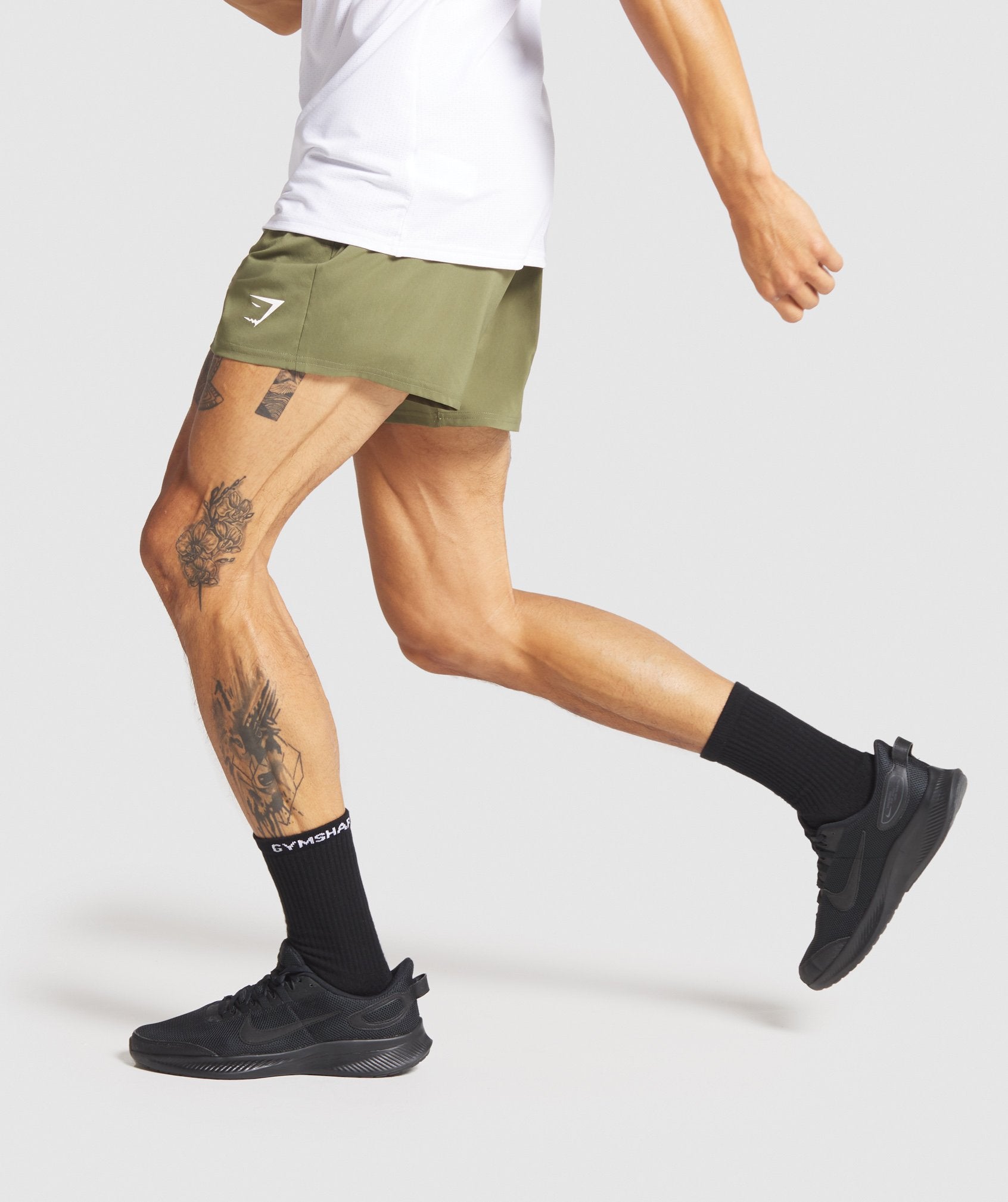 Arrival 5" Zip Pocket Shorts in Dark Green - view 4