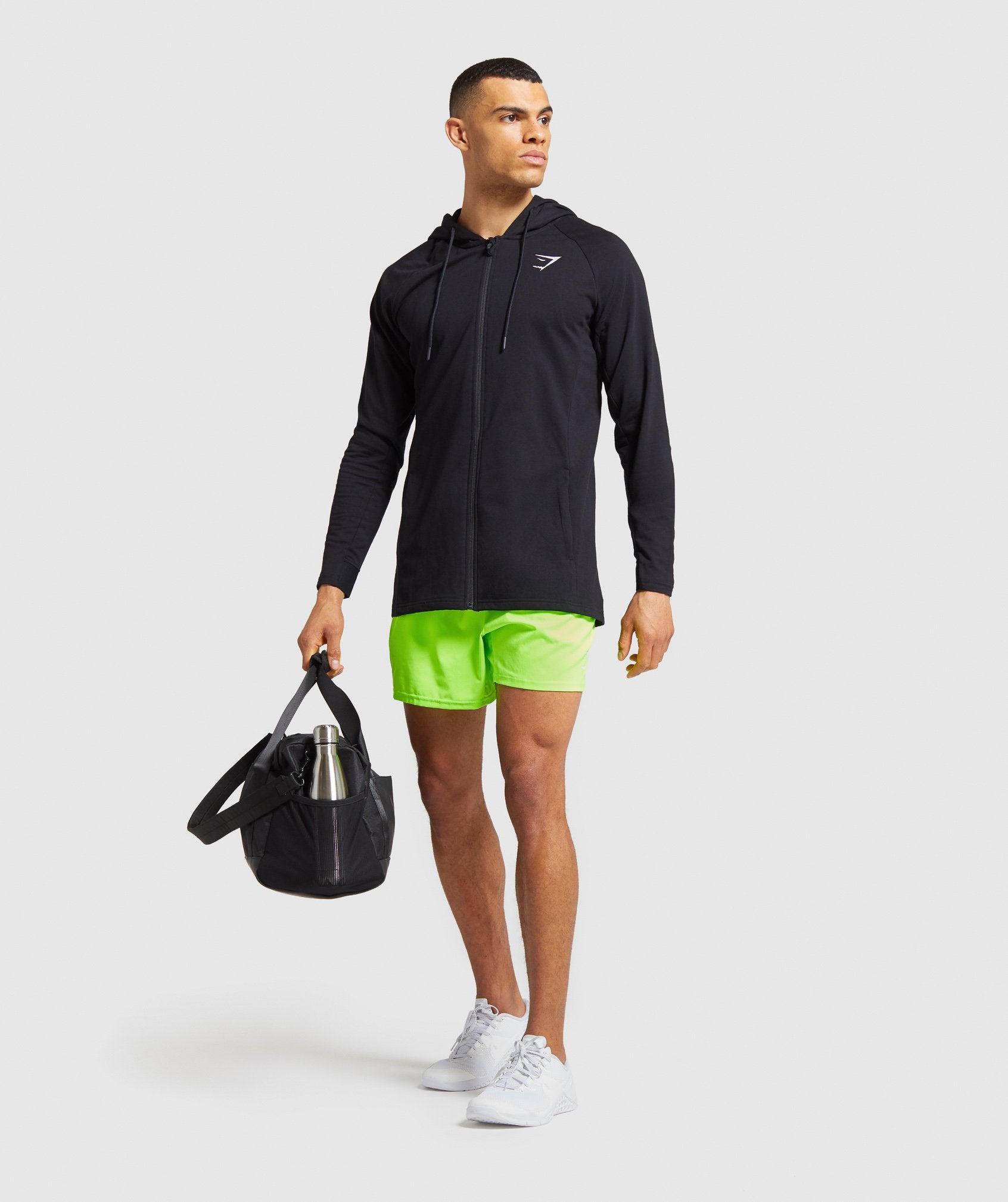 Arrival 5" Zip Pocket Shorts in Lime