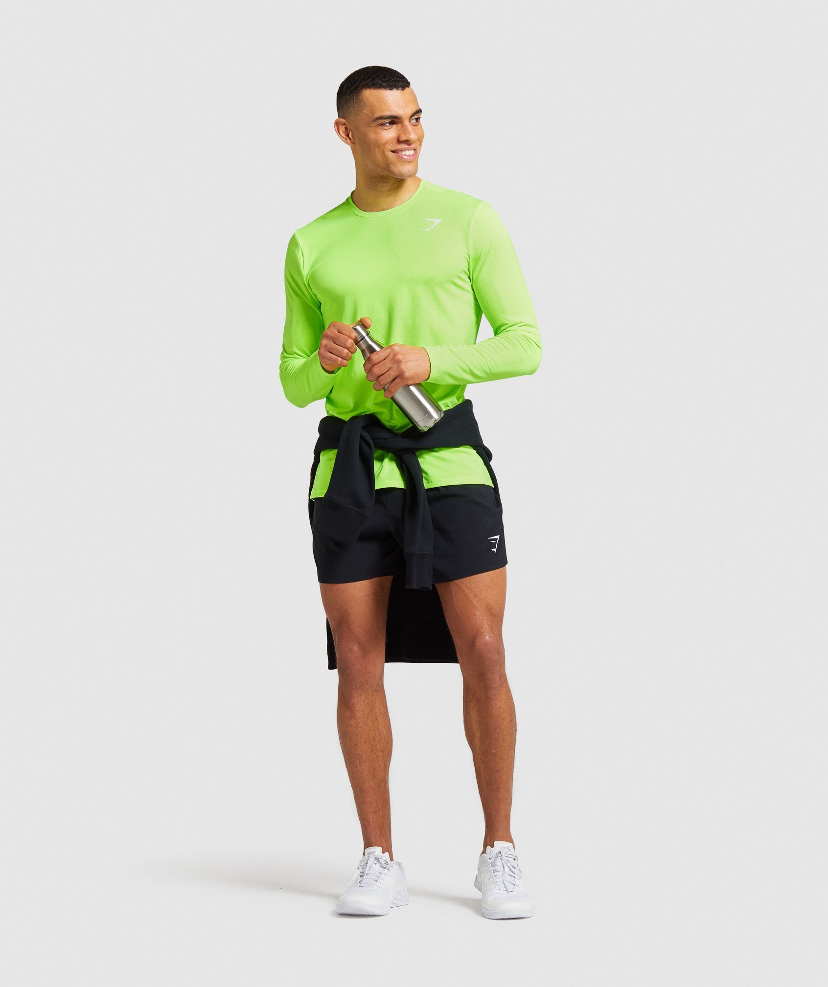 Gymshark Arrival Long Sleeve T-shirt - Lime Image D