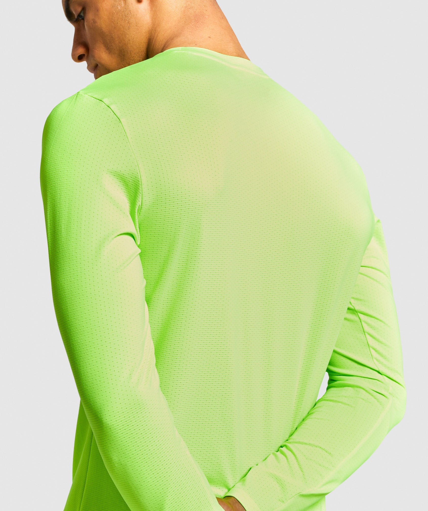 Gymshark Arrival Long Sleeve T-shirt - Lime Image D2