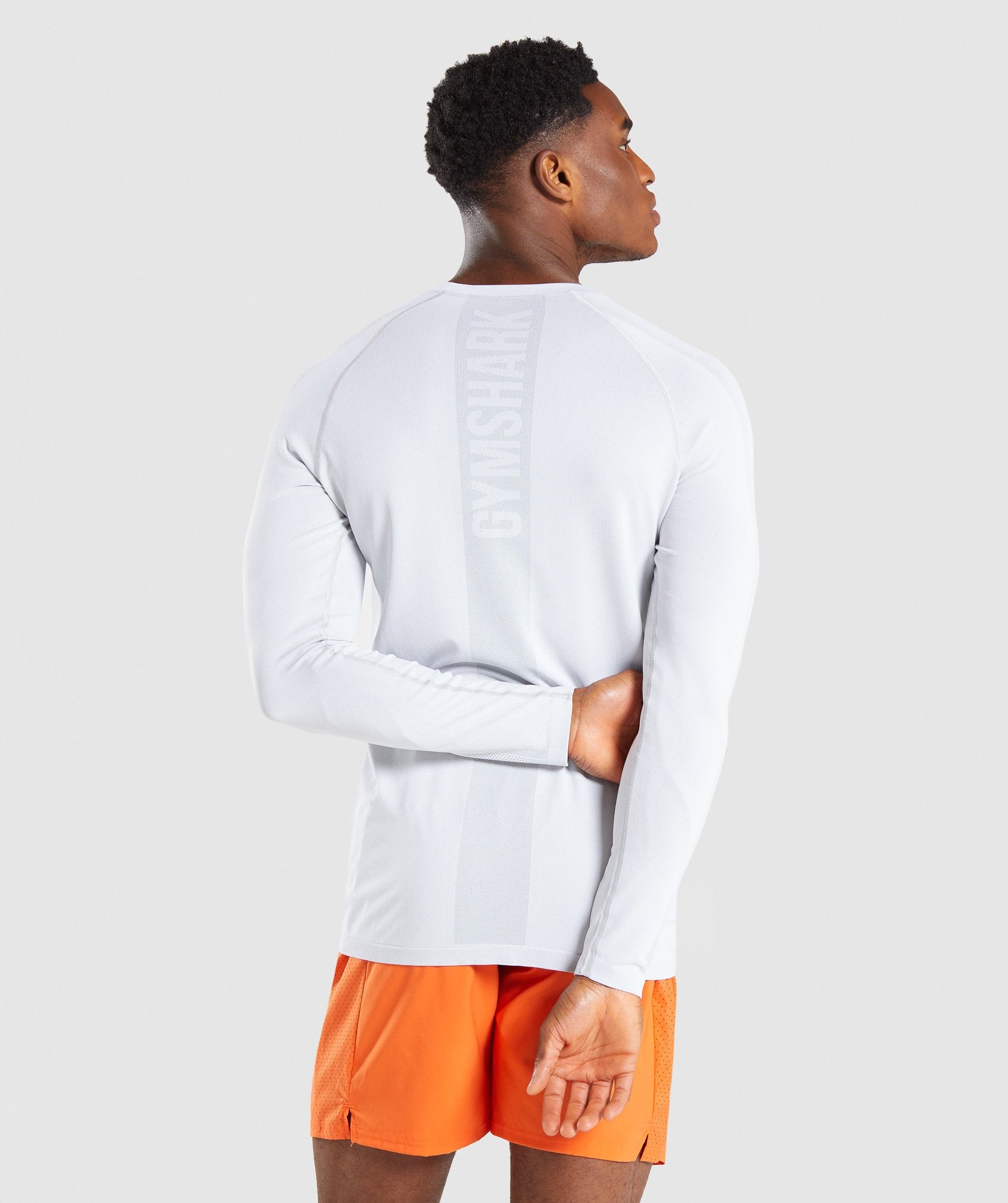 Aspect Lightweight Seamless Long Sleeve T-Shirt in White