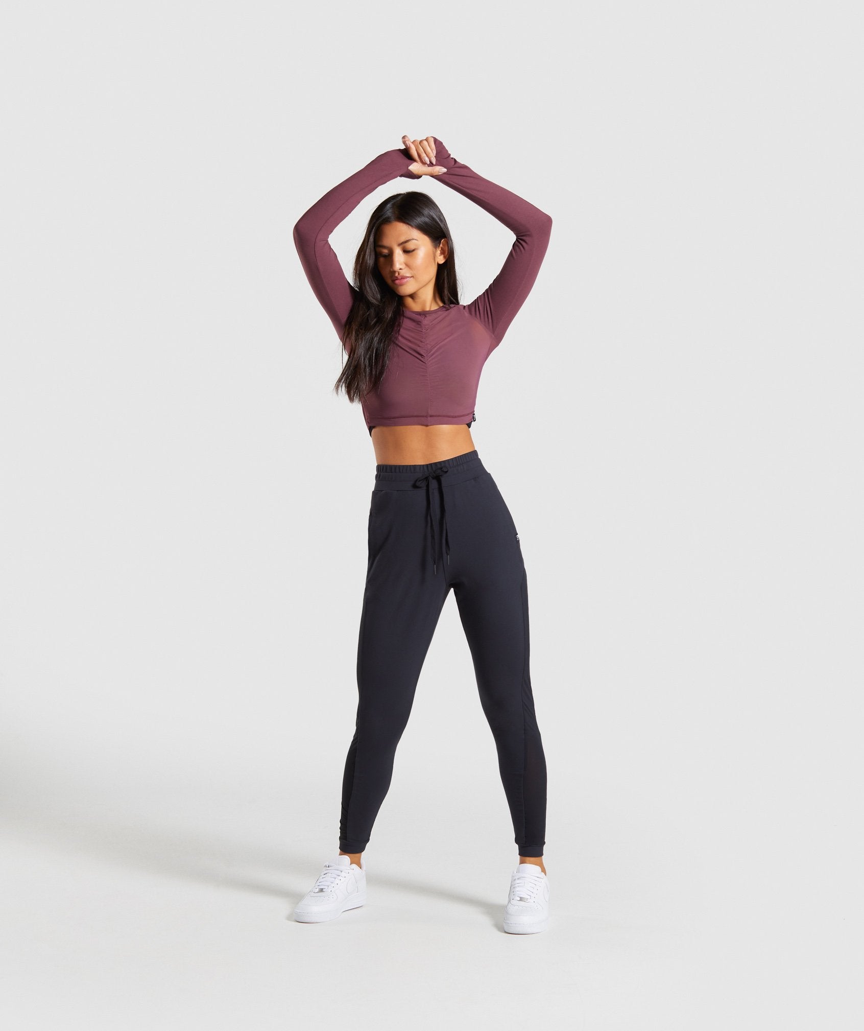 Aura Crop Top in Berry Red - view 4