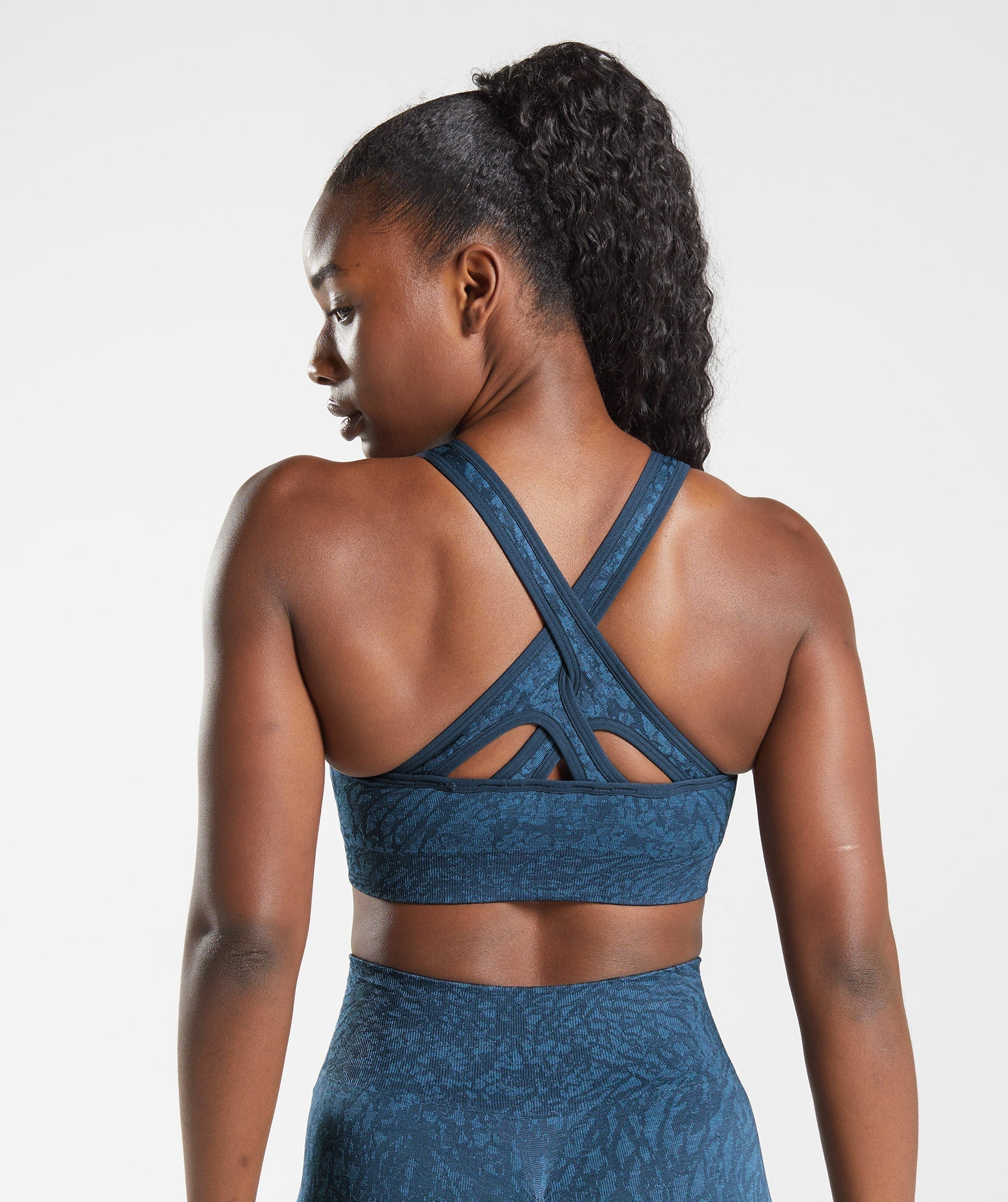 Adapt Animal Seamless Sports Bra in Wild | Navy - view 7