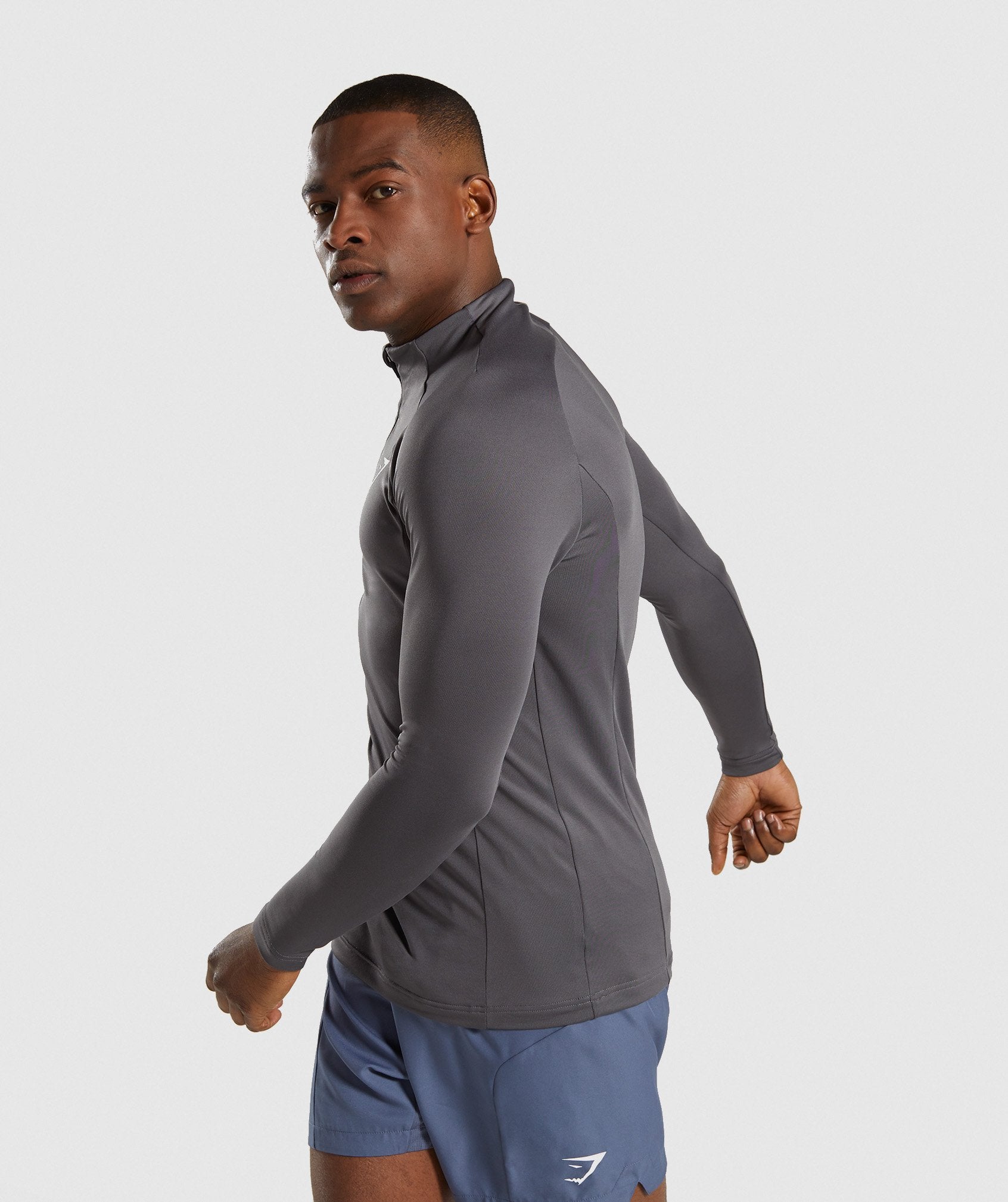 Advanced 1/4 Zip Pullover in Charcoal - view 3