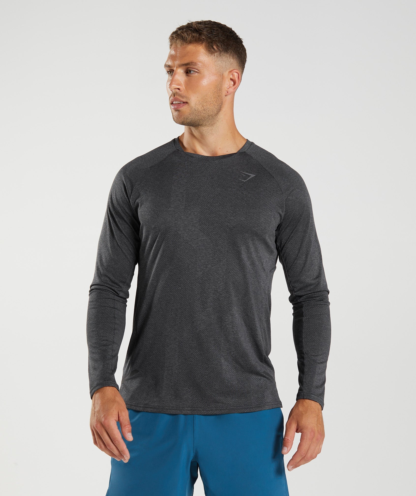 Apex Long Sleeve T-Shirt in Black/Silhouette Grey - view 1