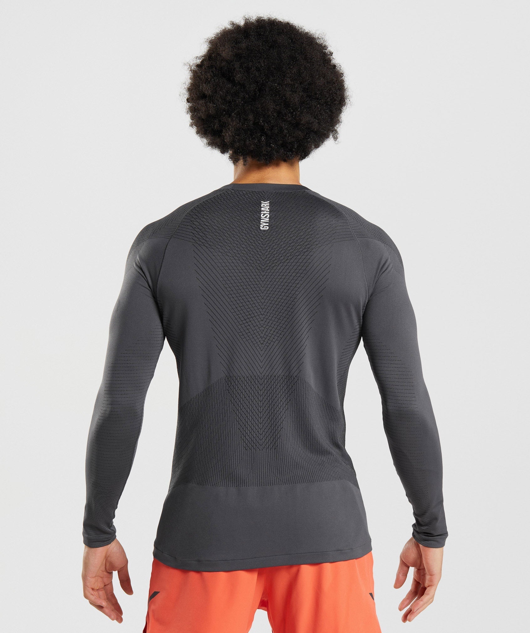 Apex Seamless Long Sleeve T-Shirt in Onyx Grey/Black - view 3