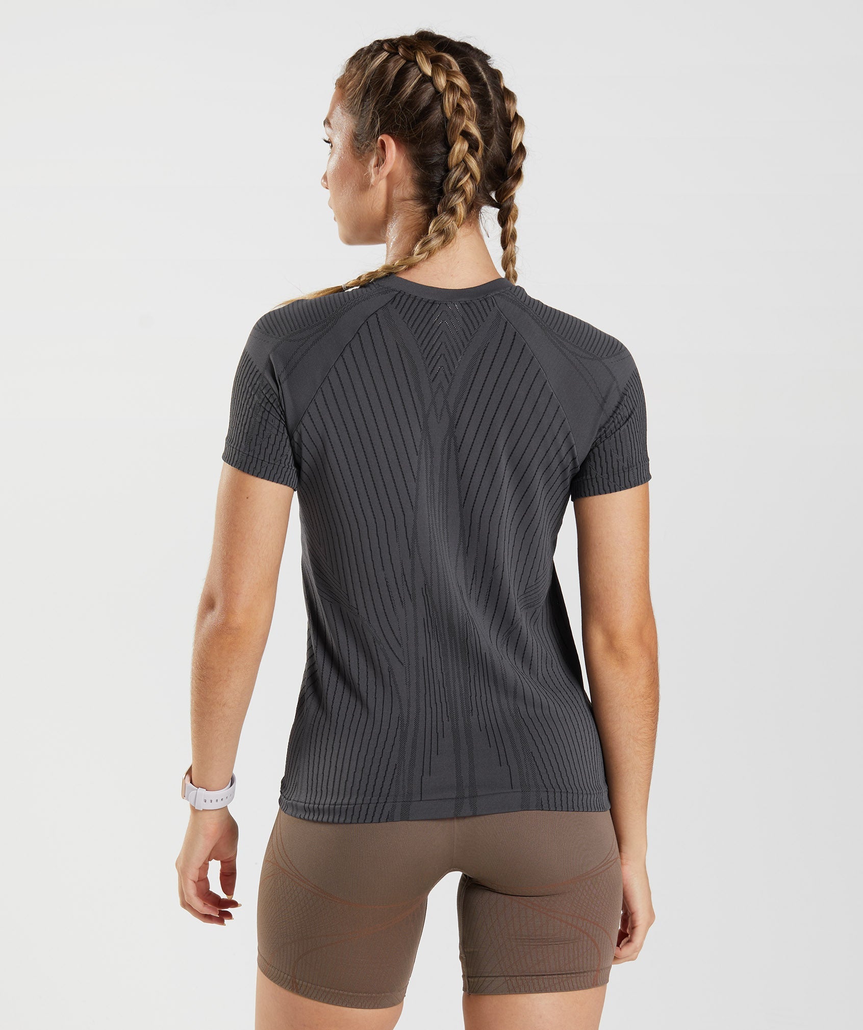 Apex Seamless Top in Onyx Grey/Black - view 2