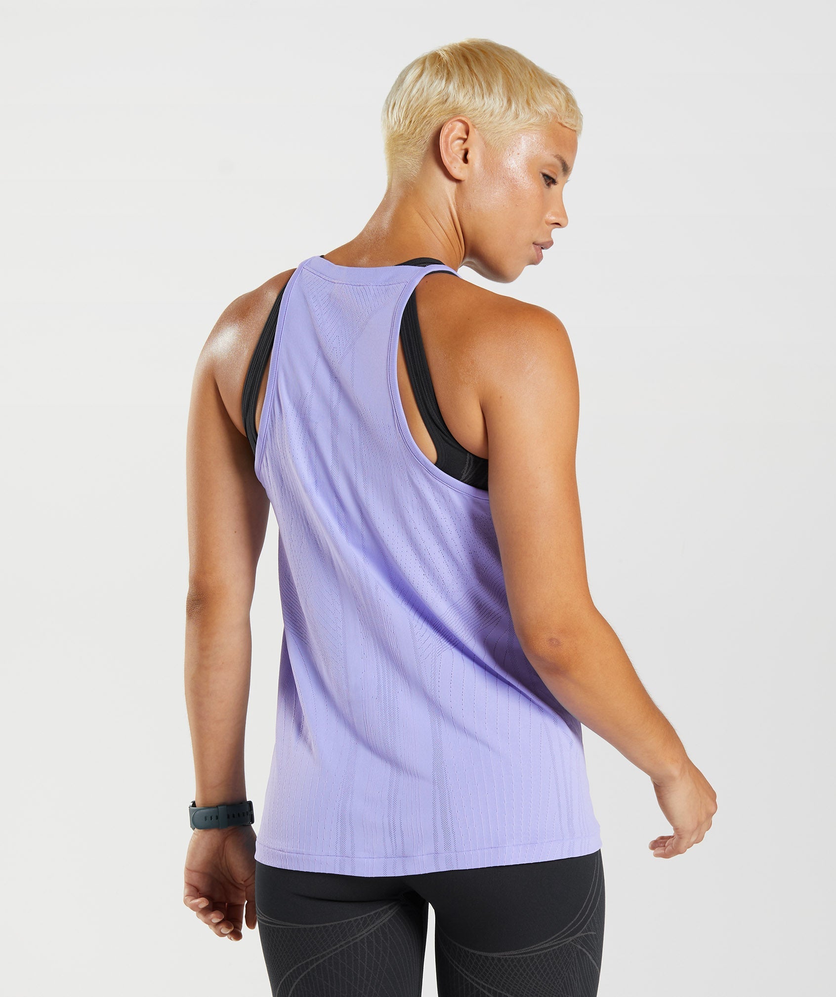 Apex Seamless Tank in Dusted Violet/Digital Violet - view 2