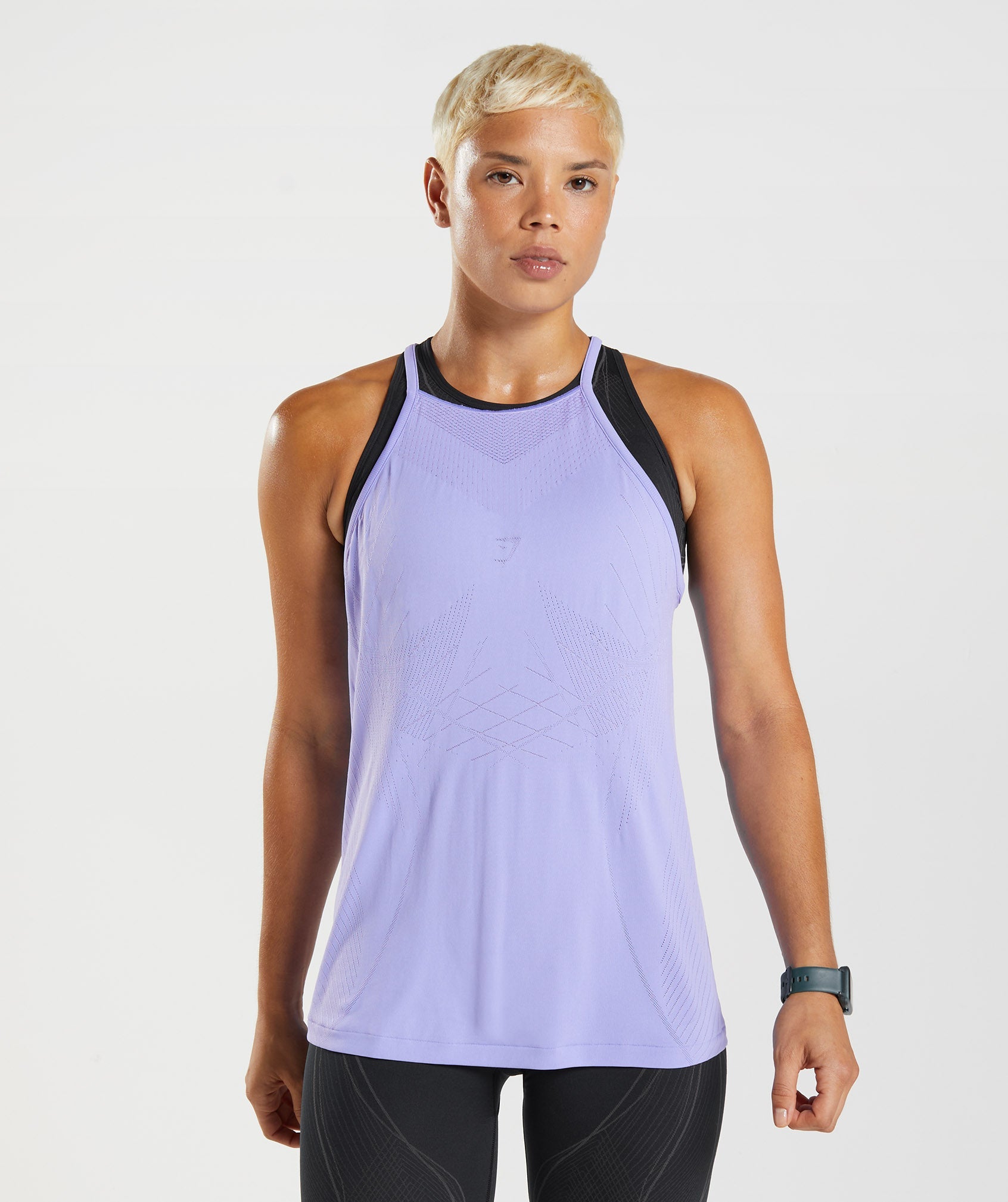 Apex Seamless Tank in Dusted Violet/Digital Violet