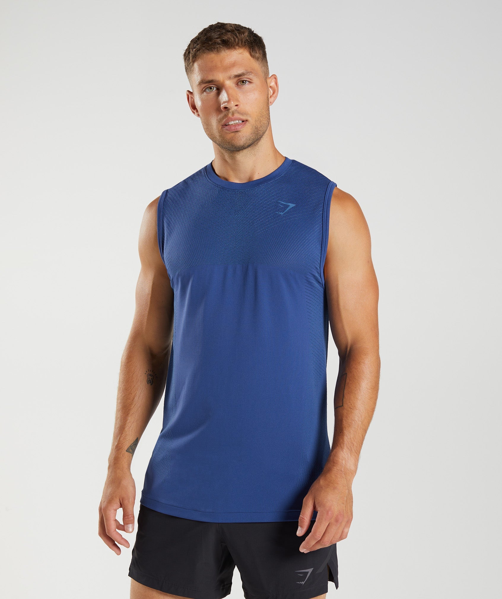 Apex Seamless Tank in Stellar Blue/Lakeside Blue - view 1